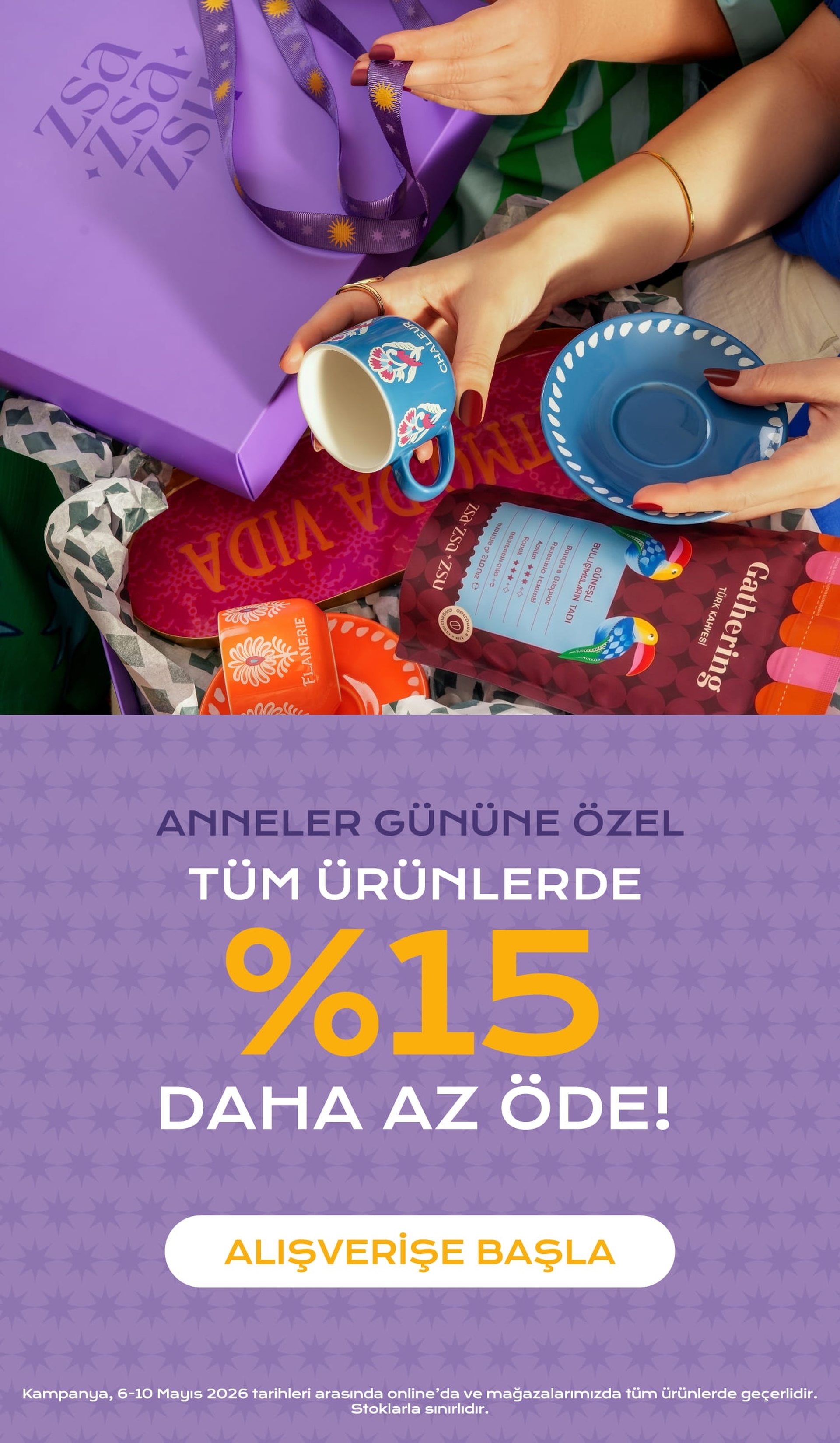 Tüm Ürünlerde %15 Daha Az Öde!