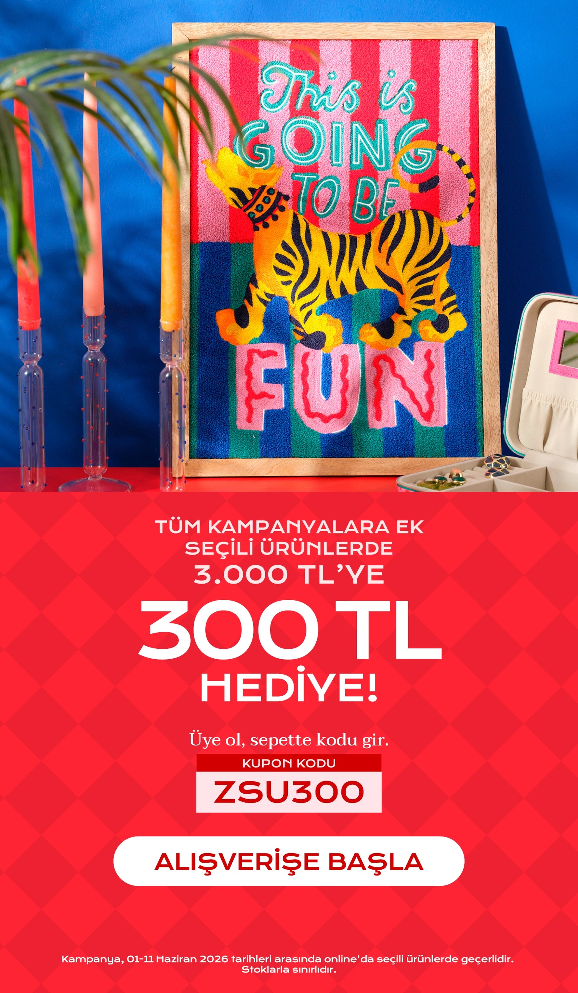 Seçili Ürünlerde 3000 TL'ye 300 TL Hediye!