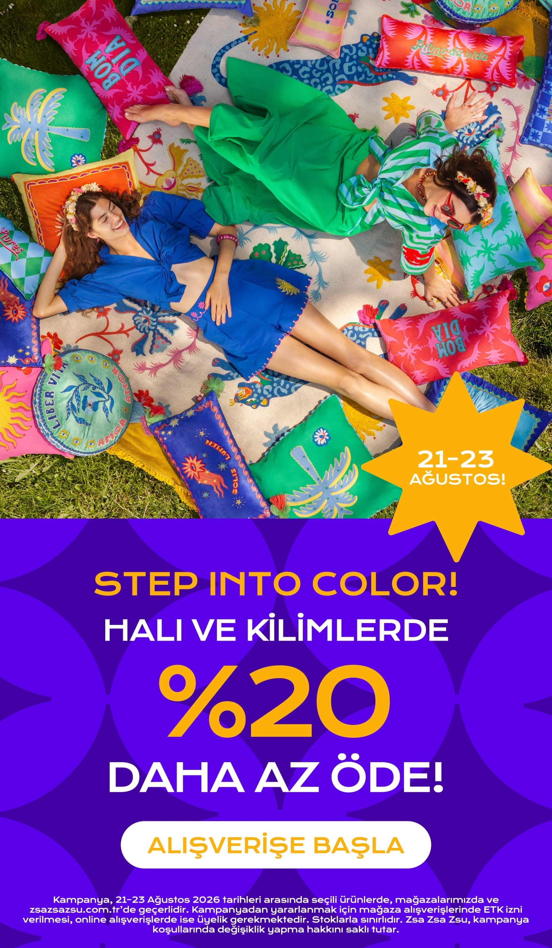 Seçili halı ve kilimlerde %20 daha az öde!