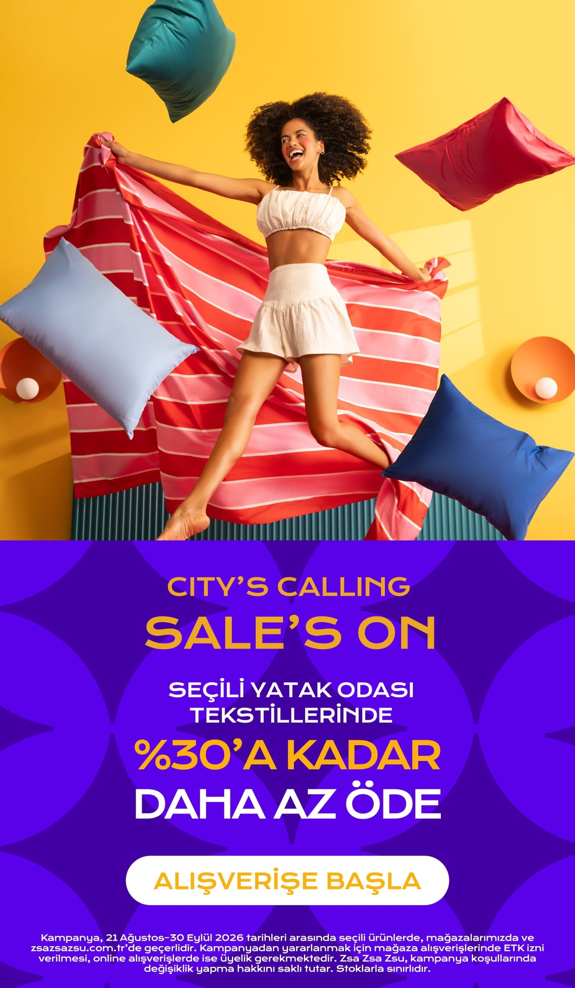 Nevresim setleri ve düz çarşaflarda %30 daha az öde!