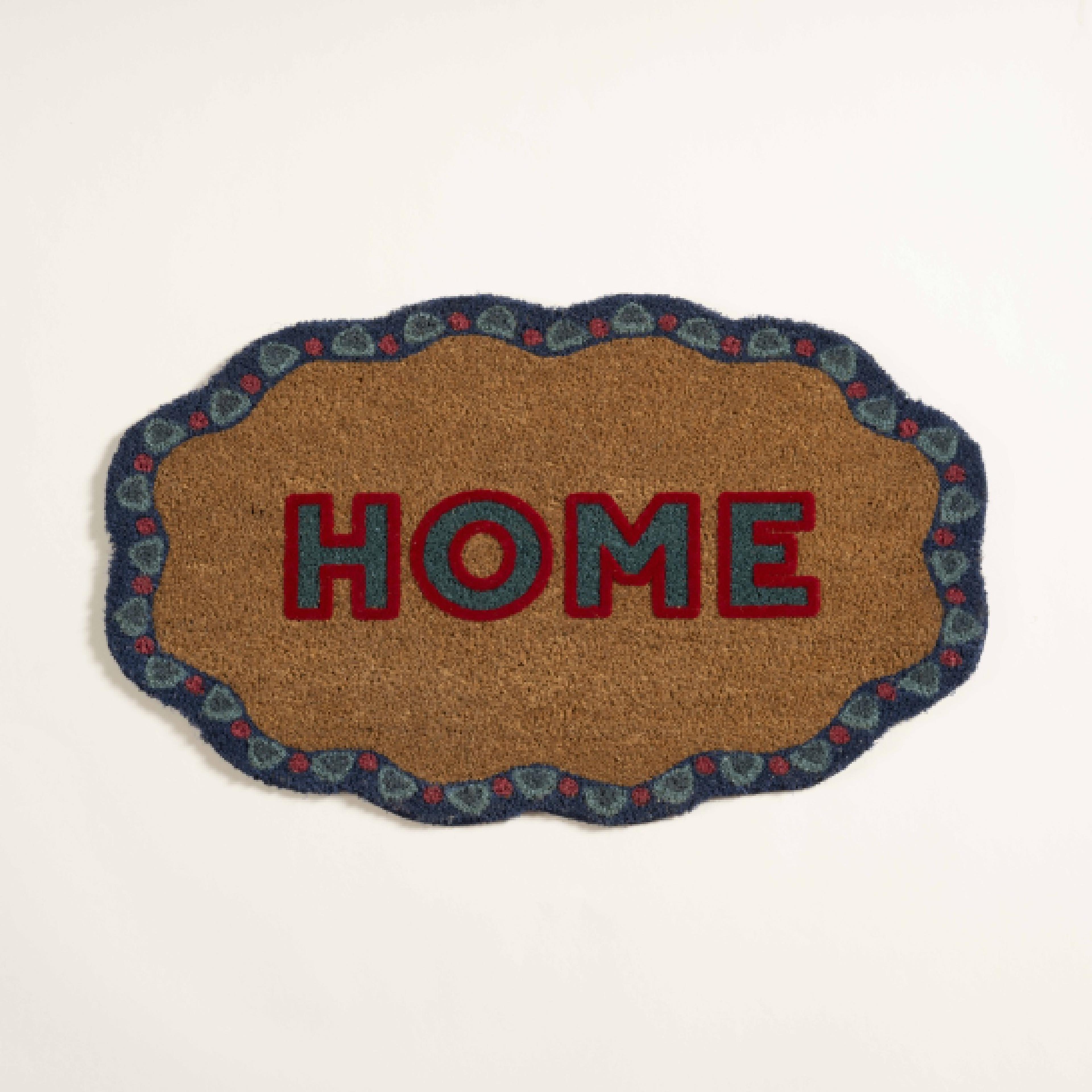 Kerala Coır Kapı Önü Paspası 45x75 Cm Mavi