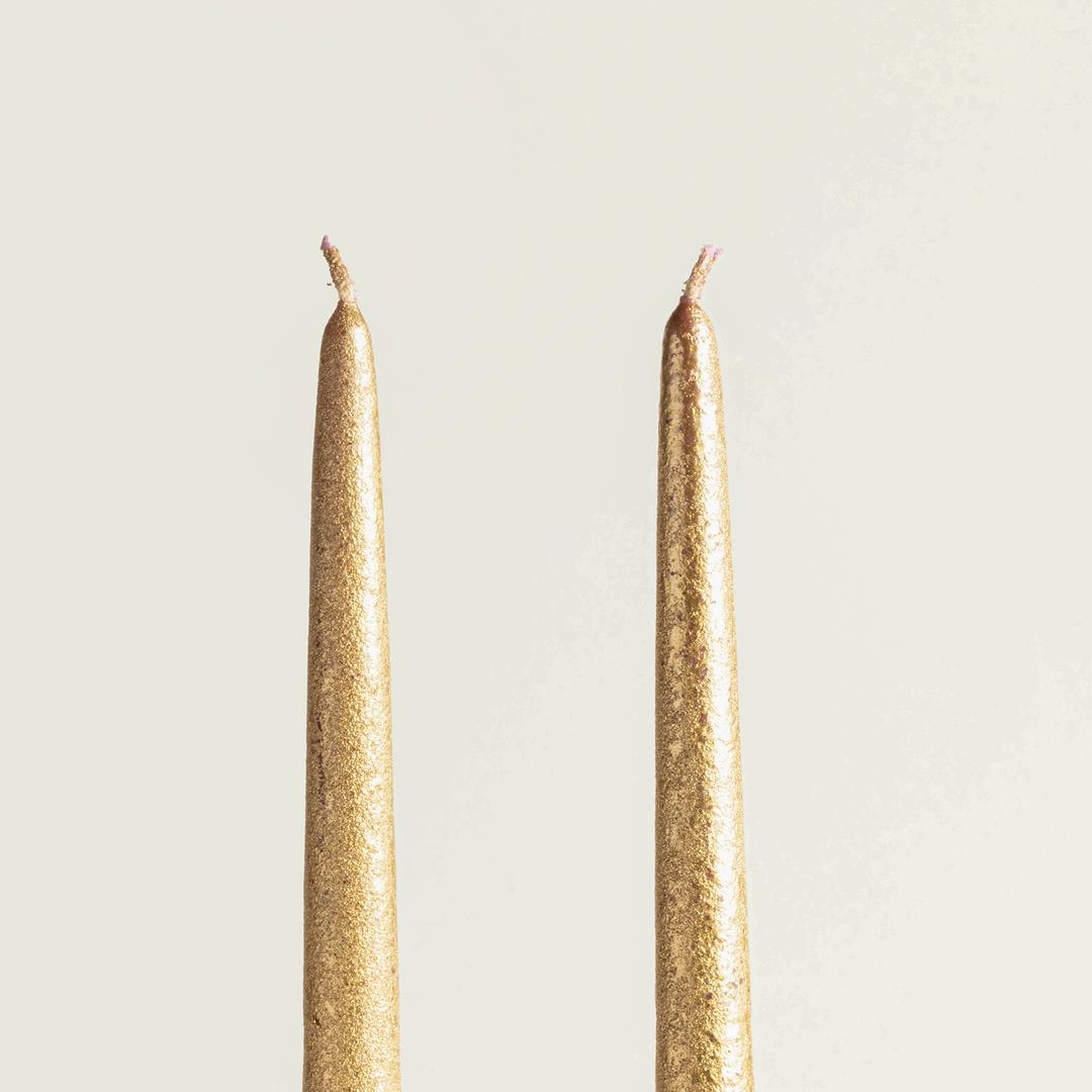 Deurne Parafın Mum 2.2x2.2x30 Cm Gold