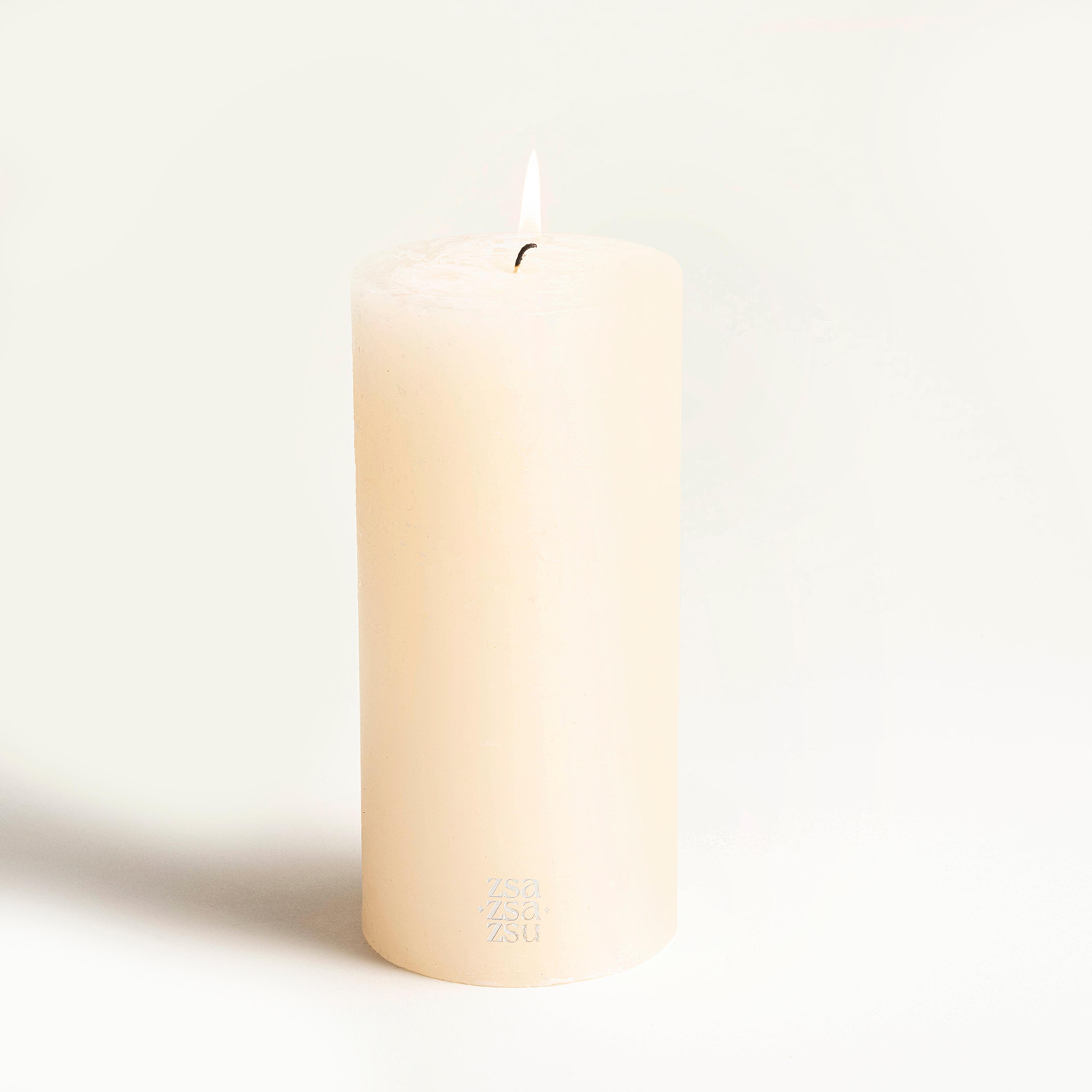 Deurne Parafın Mum 9x9x19 Cm Beyaz