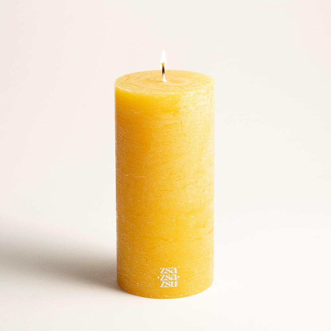 Deurne Parafın Mum 9x9x19 Cm Sarı