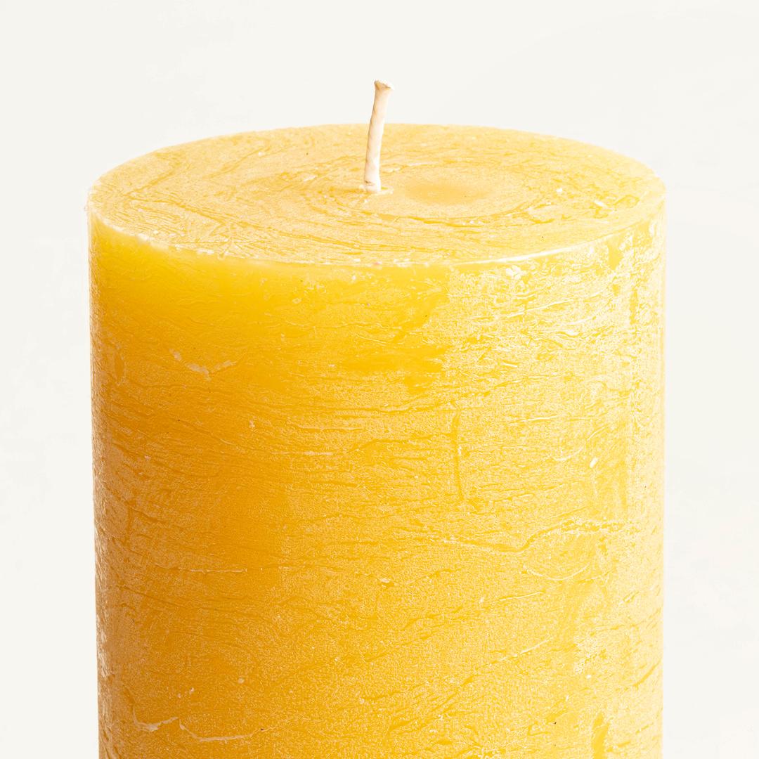 Deurne Parafın Mum 9x9x19 Cm Sarı