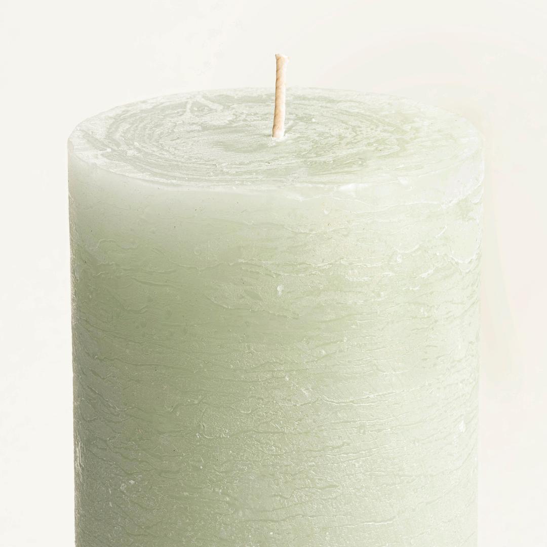 Deurne Parafın Mum 9x9x19 Cm Aqua