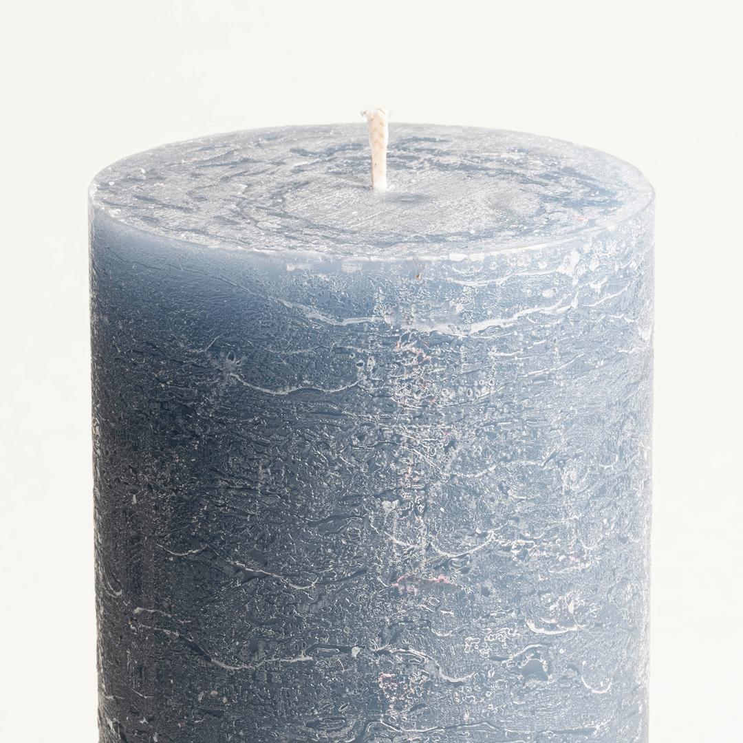 Deurne Parafın Mum 9x9x13 Cm Mavi