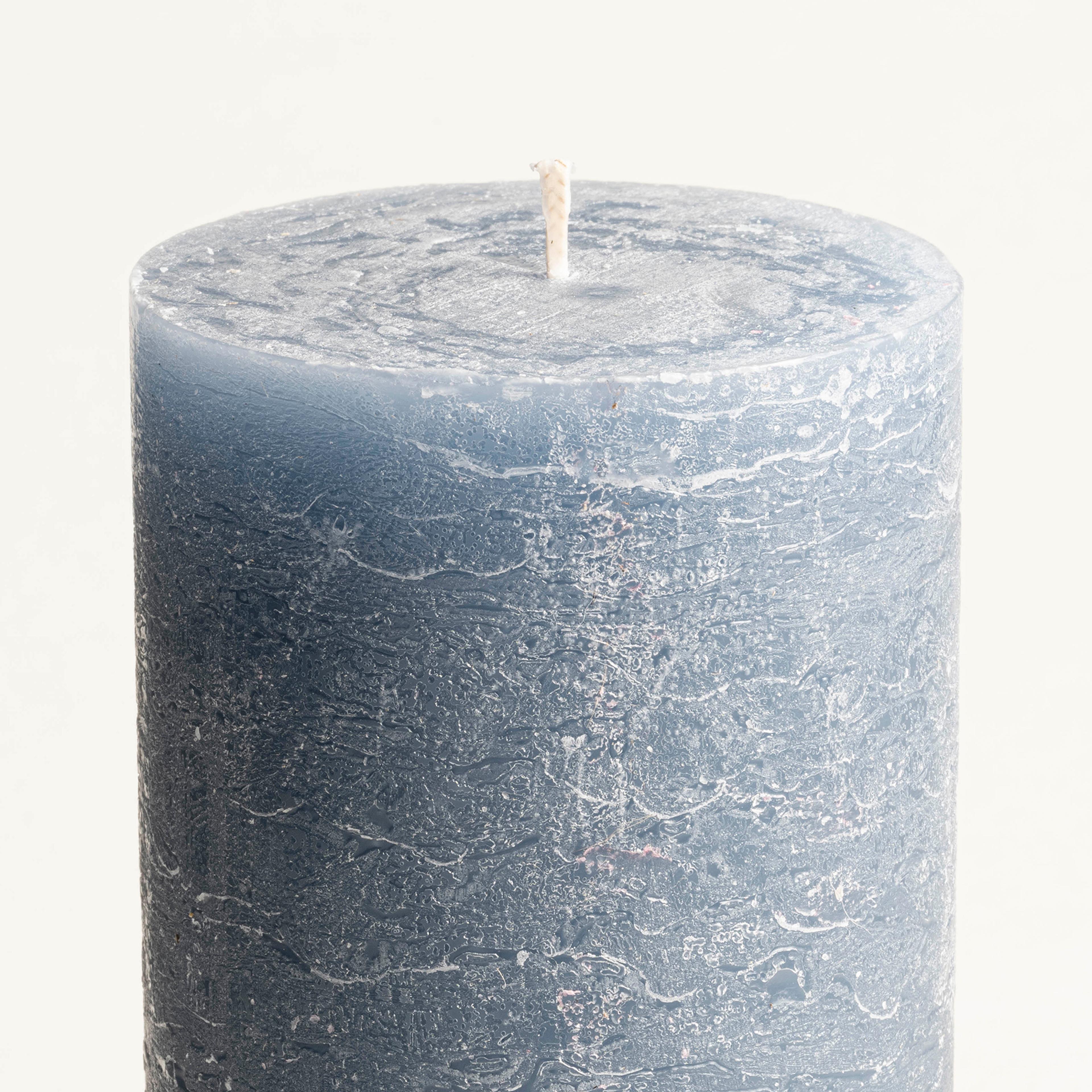 Deurne Parafın Mum 9x9x13 Cm Mavi