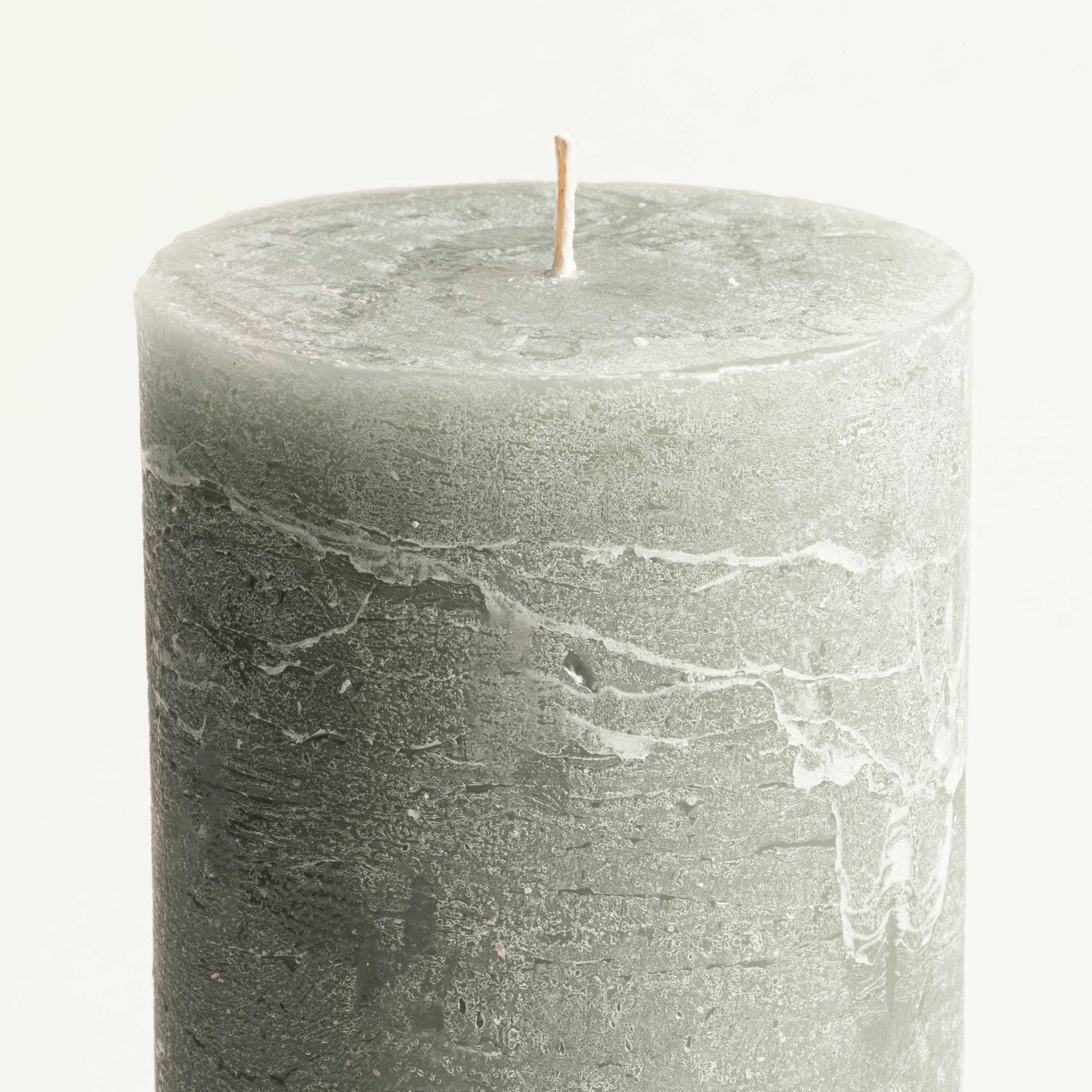 Deurne Parafın Mum 9x9x13 Cm Turkuaz