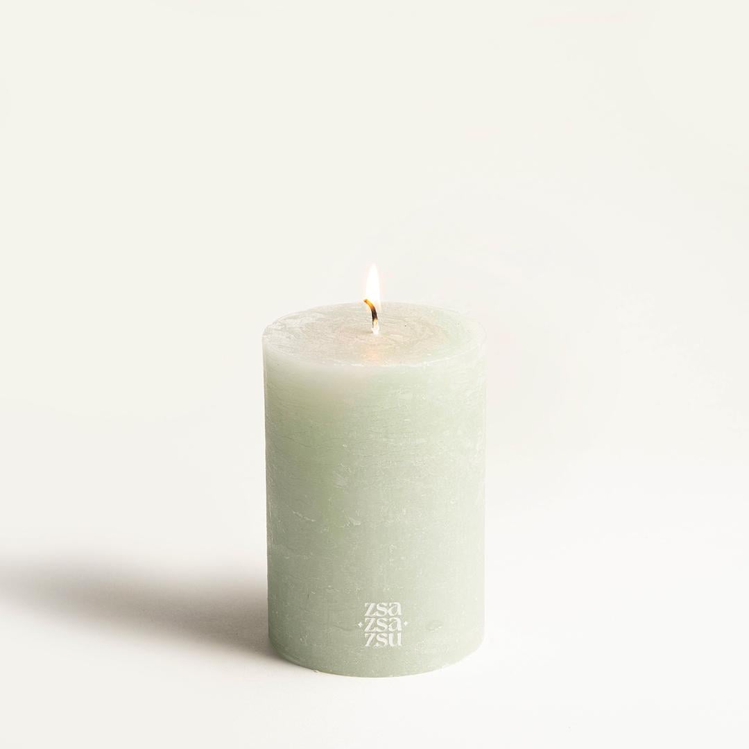 Deurne Parafın Mum 9x9x13 Cm Aqua