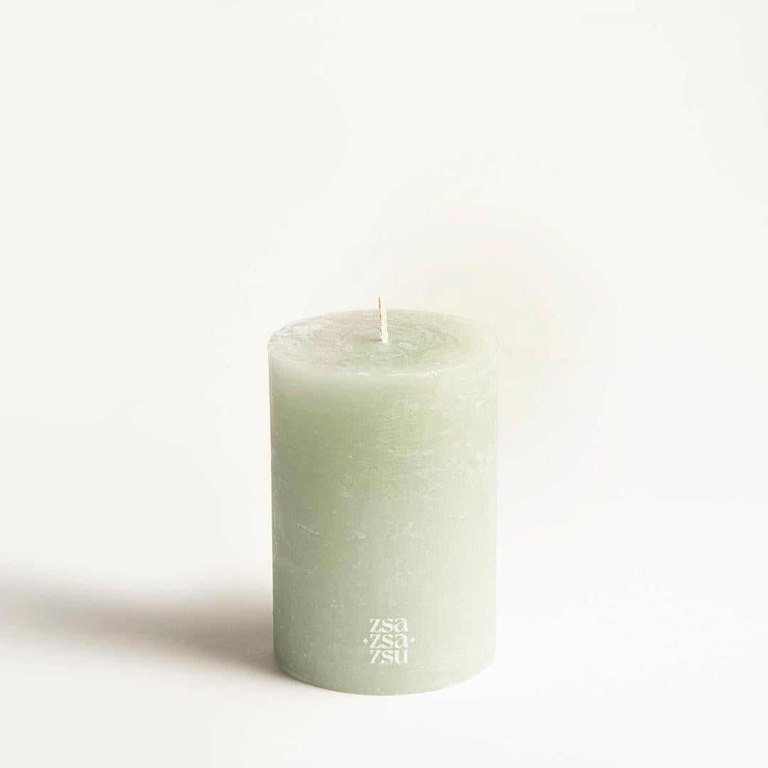 Deurne Parafın Mum 9x9x13 Cm Aqua