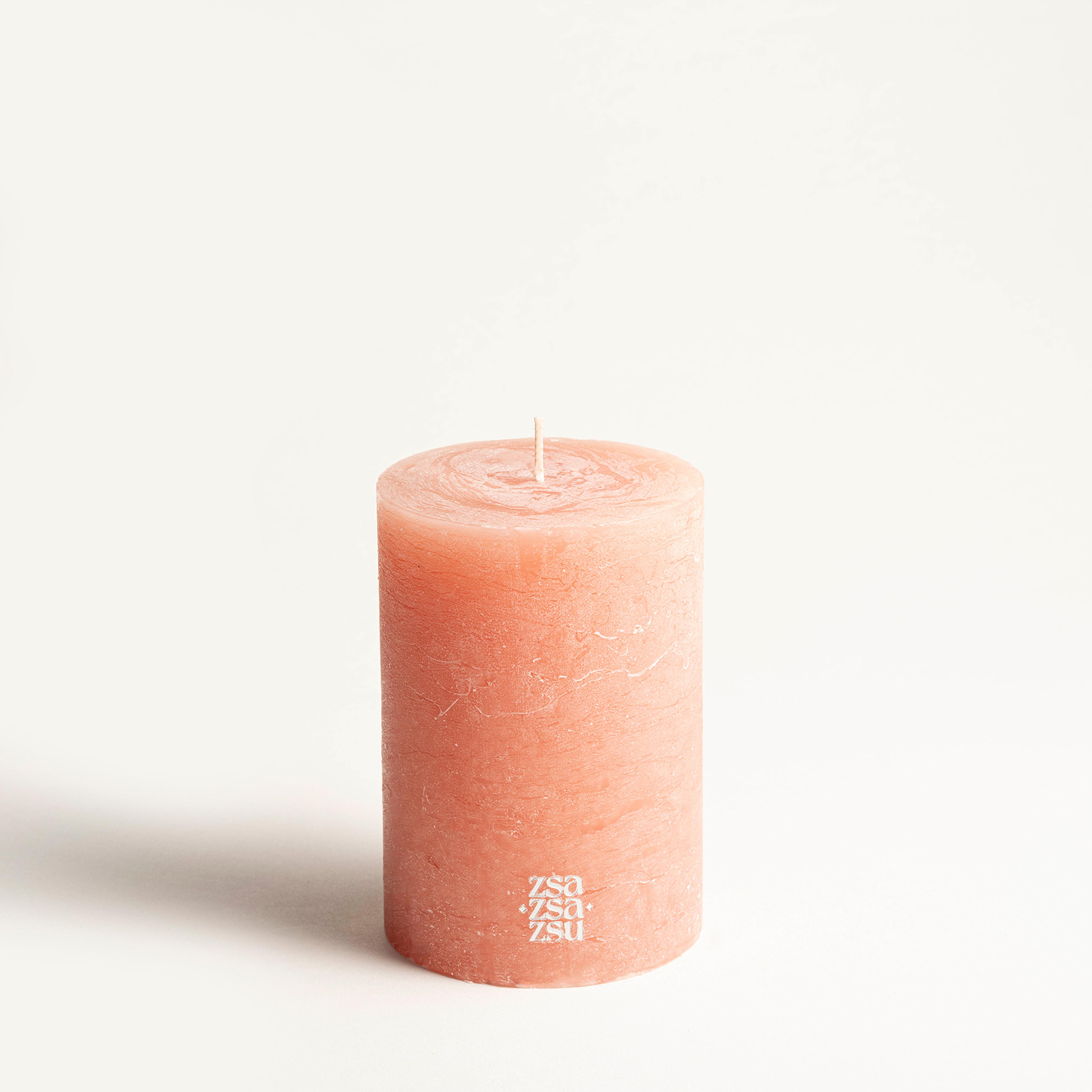 Deurne Parafın Mum 9x9x13 Cm Gül Kurusu