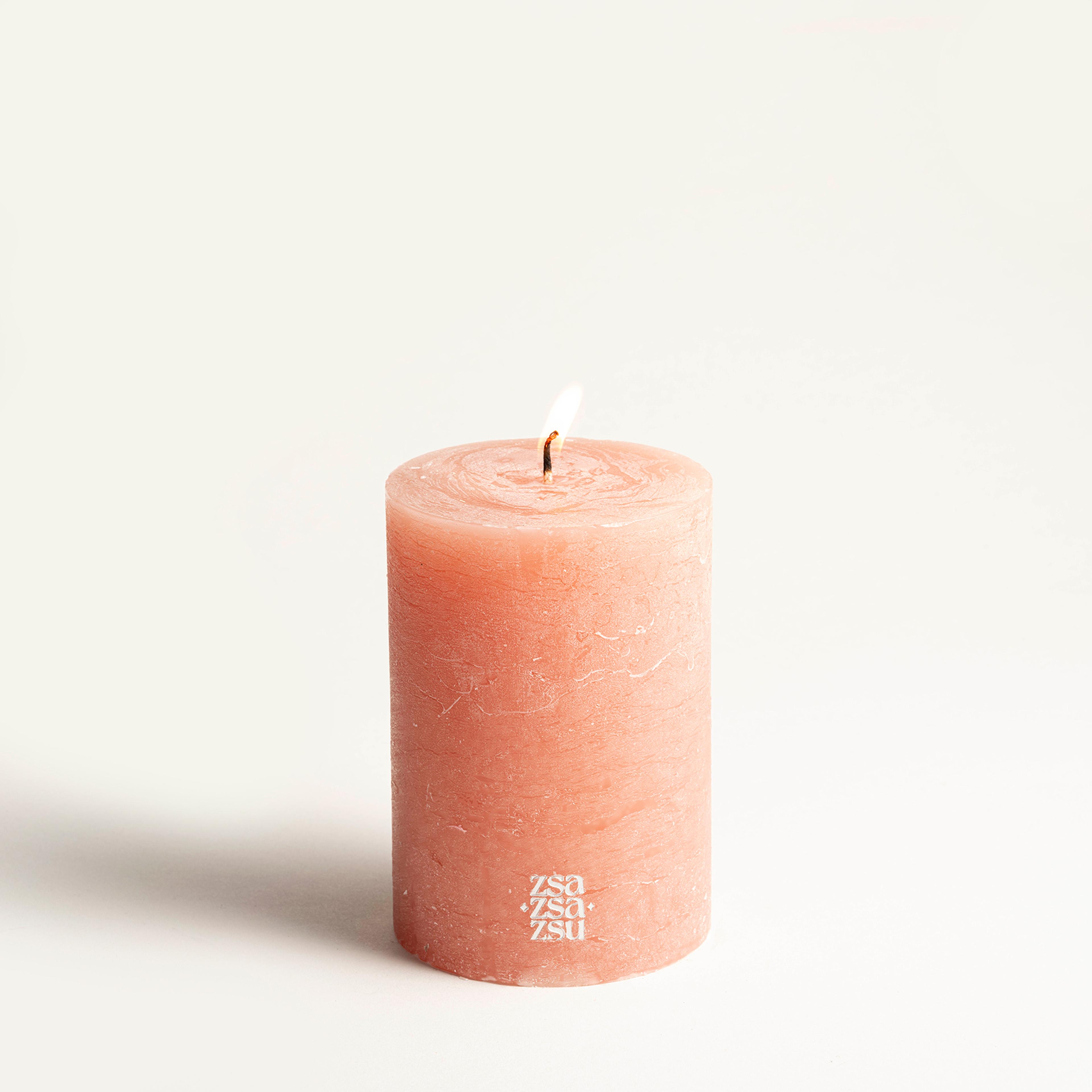 Deurne Parafın Mum 9x9x13 Cm Gül Kurusu