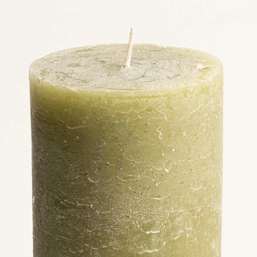 Deurne Parafın Mum 9x9x9 Cm Yeşil