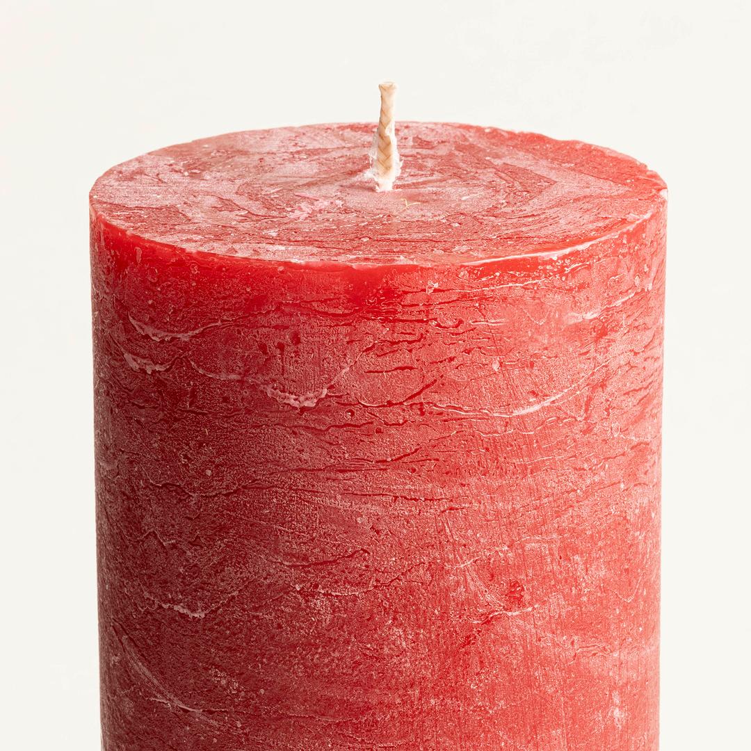 Deurne Parafın Mum 9x9x9 Cm Kırmızı