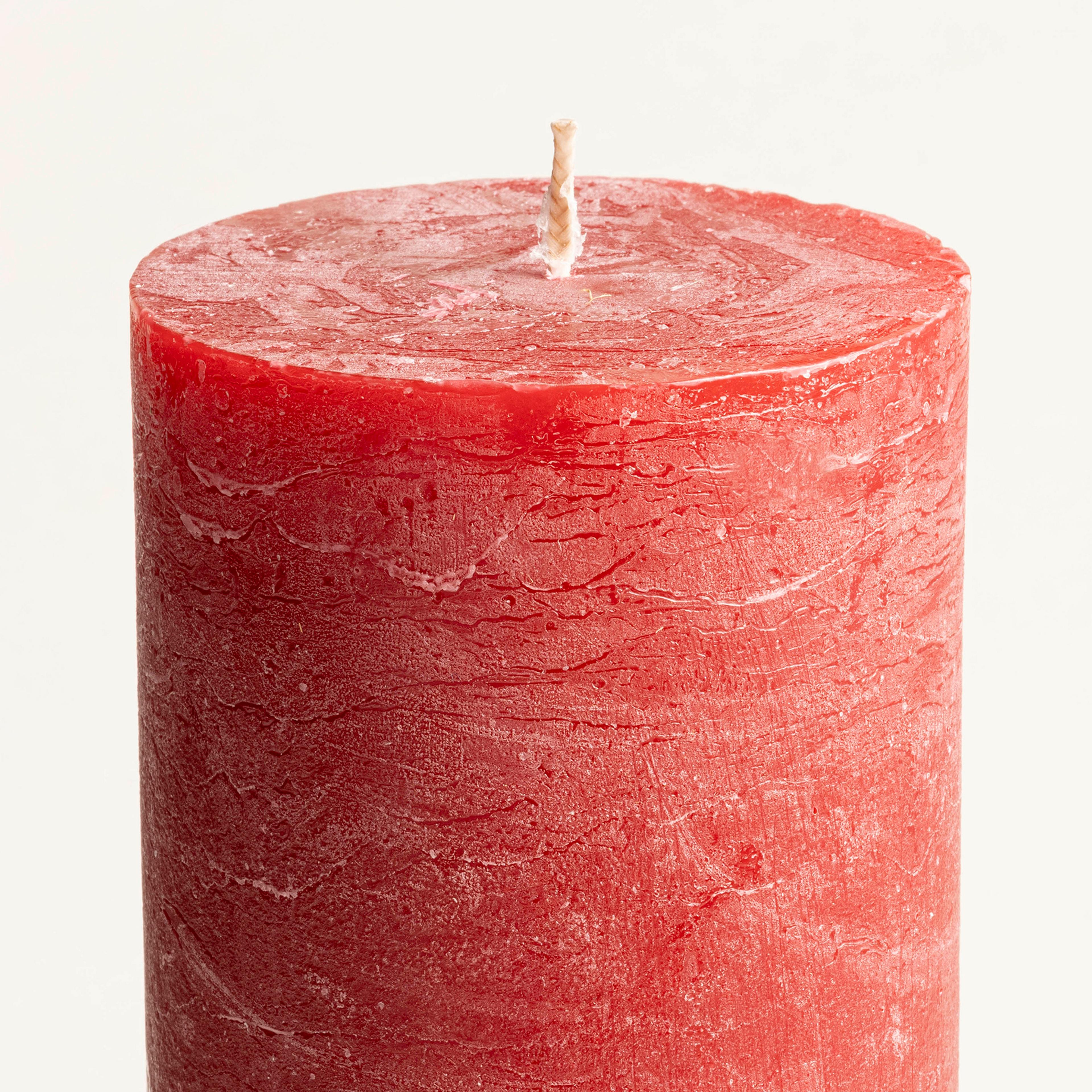 Deurne Parafın Mum 9x9x9 Cm Kırmızı