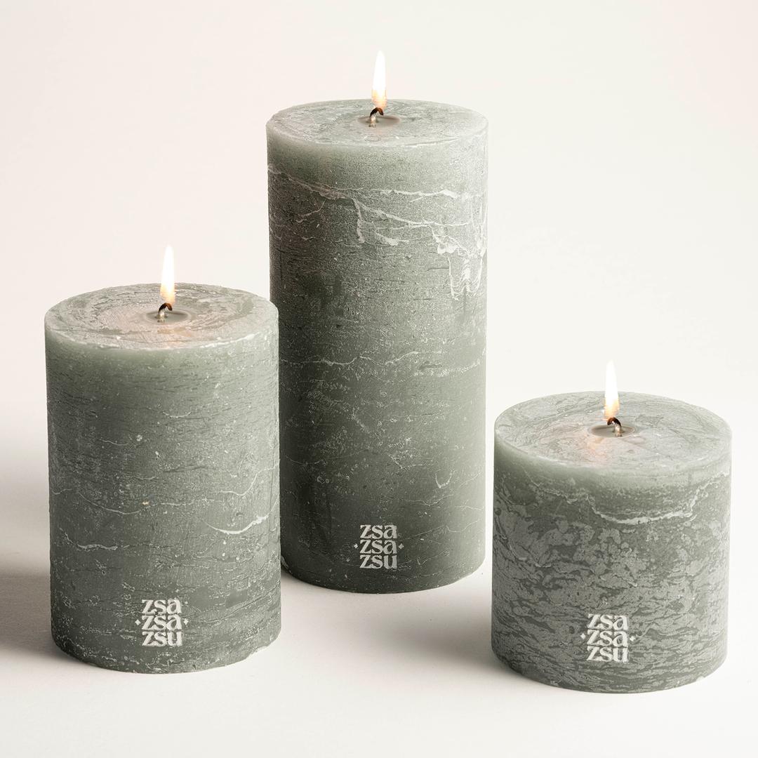 Deurne Parafın Mum 9x9x9 Cm Turkuaz