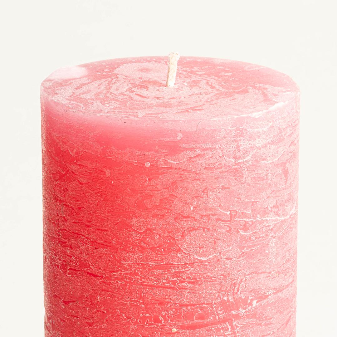 Deurne Parafın Mum 9x9x9 Cm Pembe