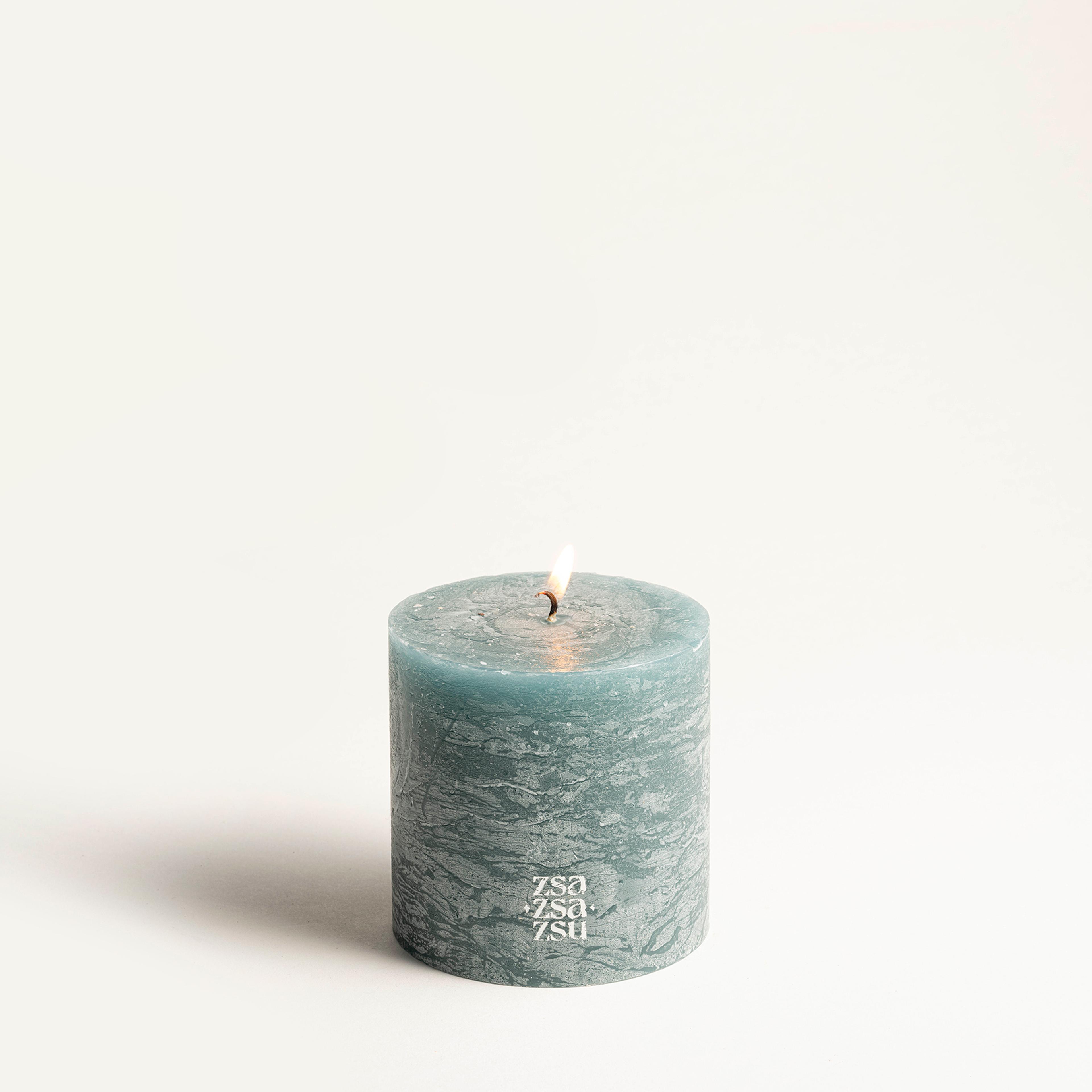 Deurne Parafın Mum 9x9x9 Cm Petrol