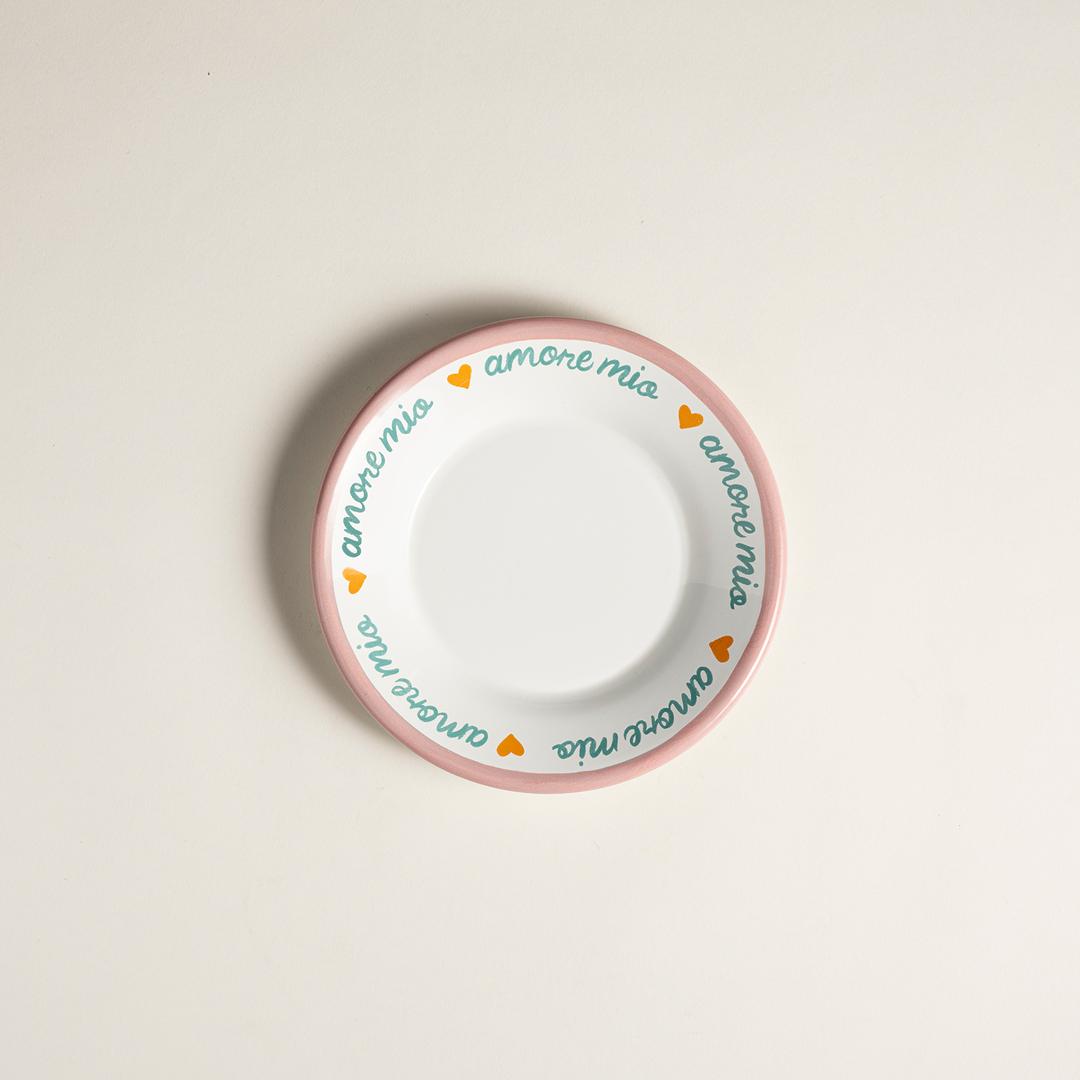 Frigya Emaye Tabak 21 Cm Gül Kurusu