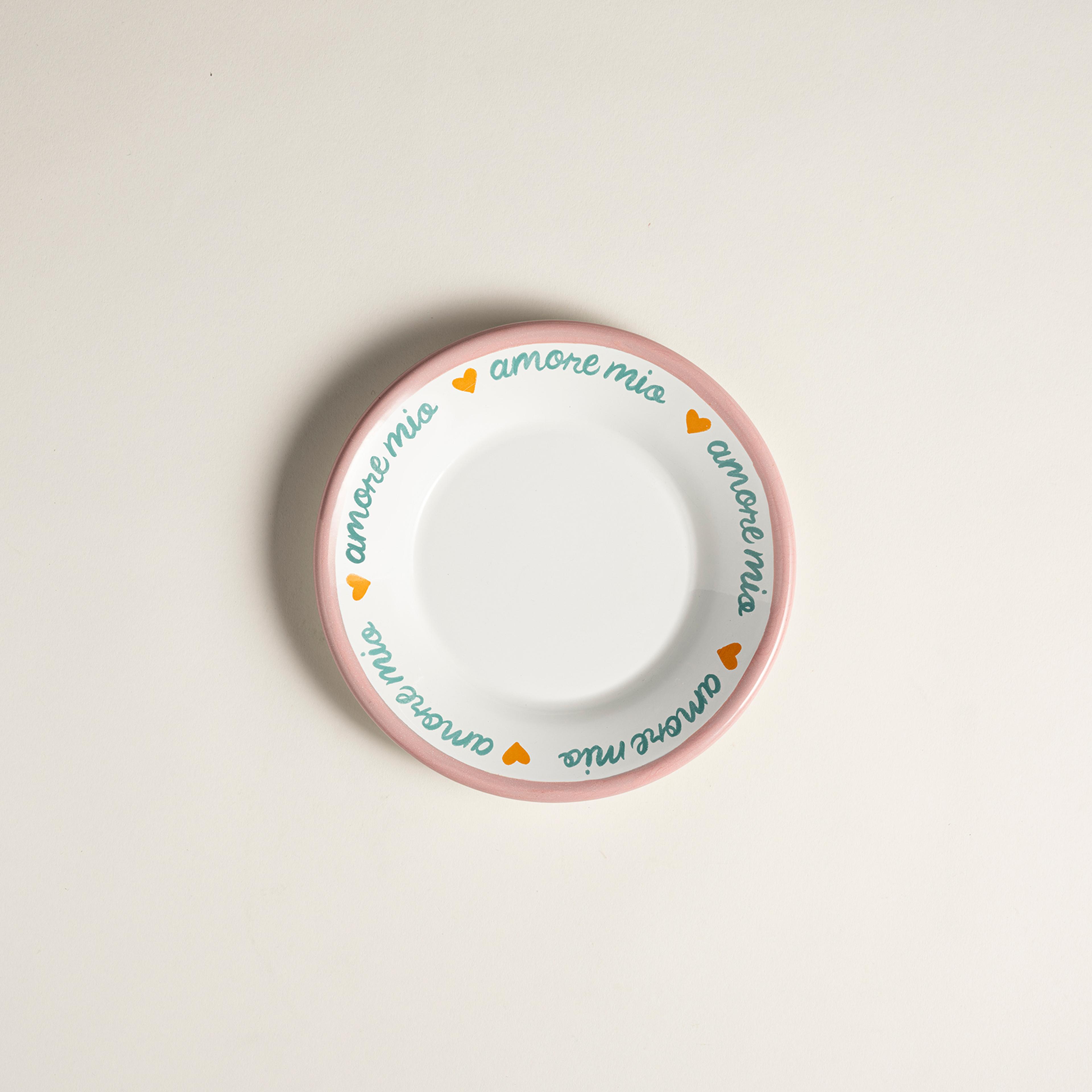 Frigya Emaye Tabak 21 Cm Gül Kurusu