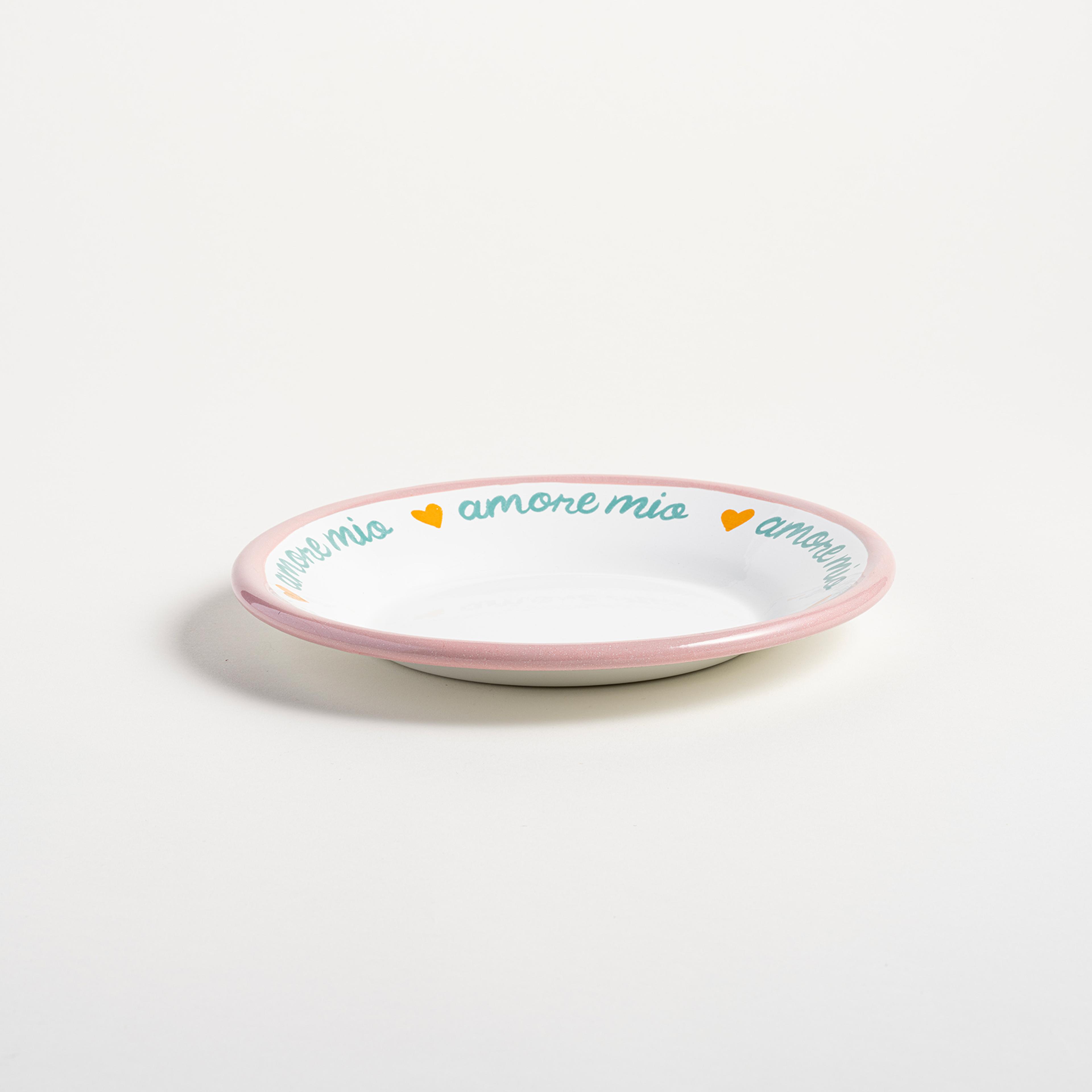 Frigya Emaye Tabak 21 Cm Gül Kurusu