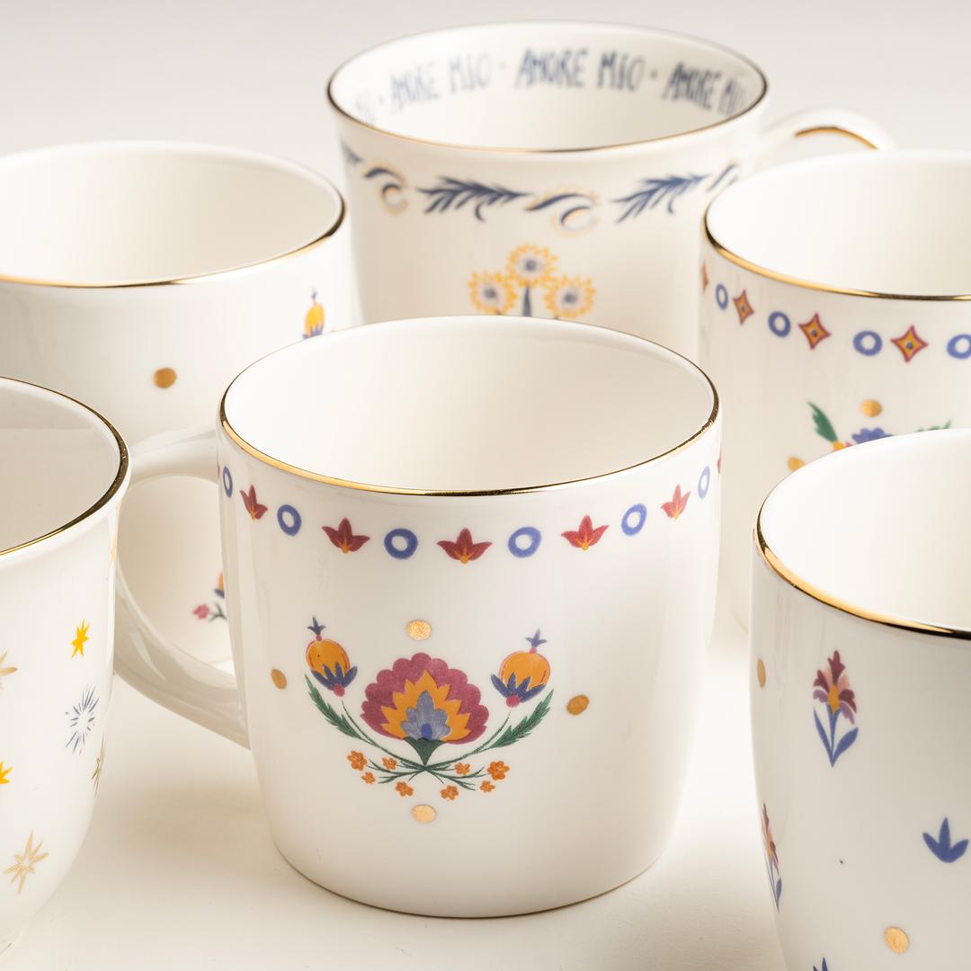 Gediz Porselen Kupa 350 Ml Renkli