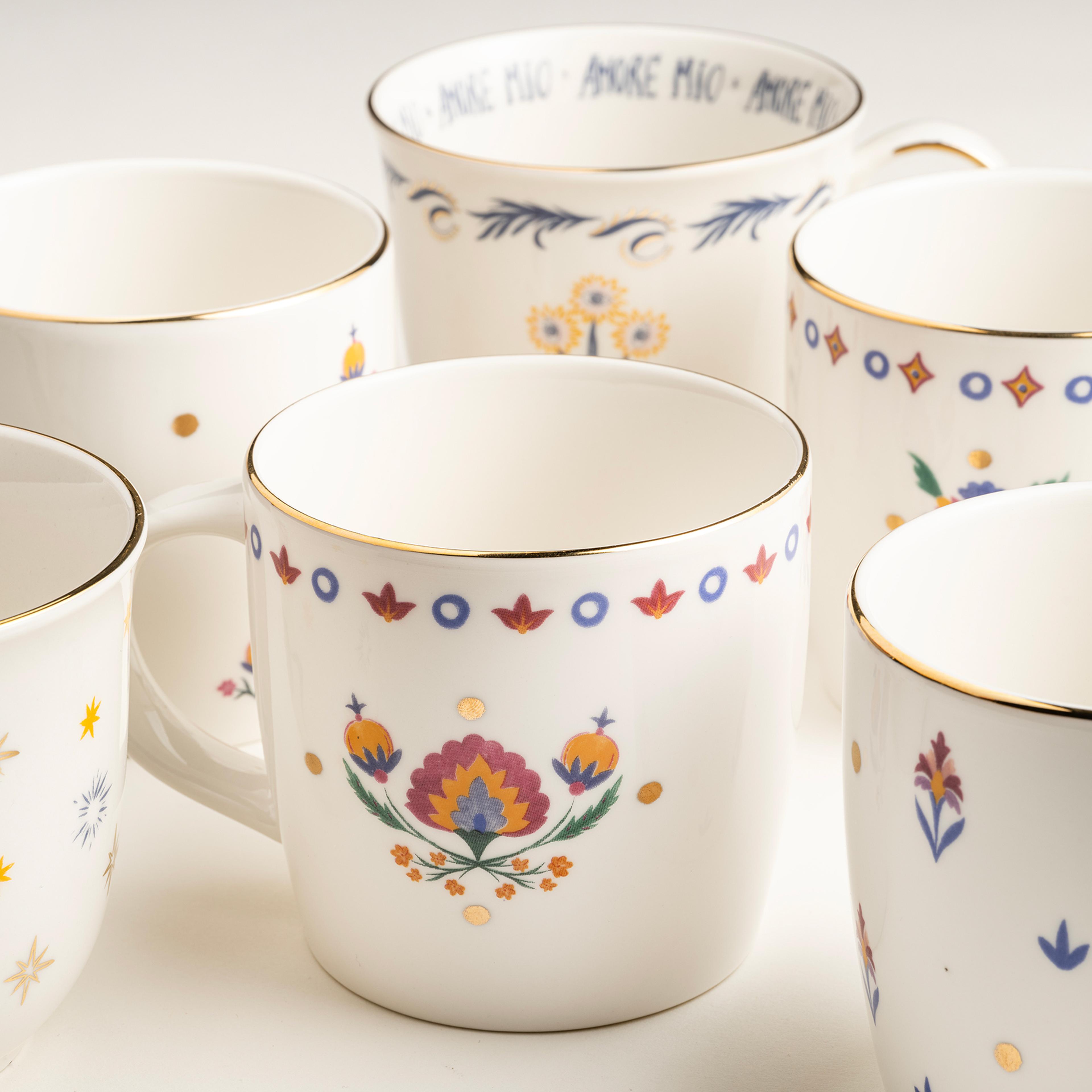 Gediz Porselen Kupa 350 Ml Renkli