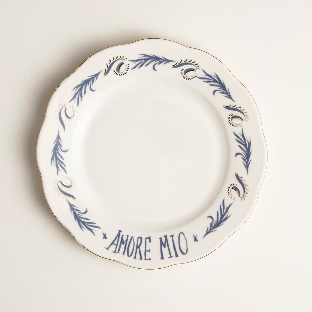 Emet Porselen Yemek Tabağı 27x27x3 Cm Lacivert