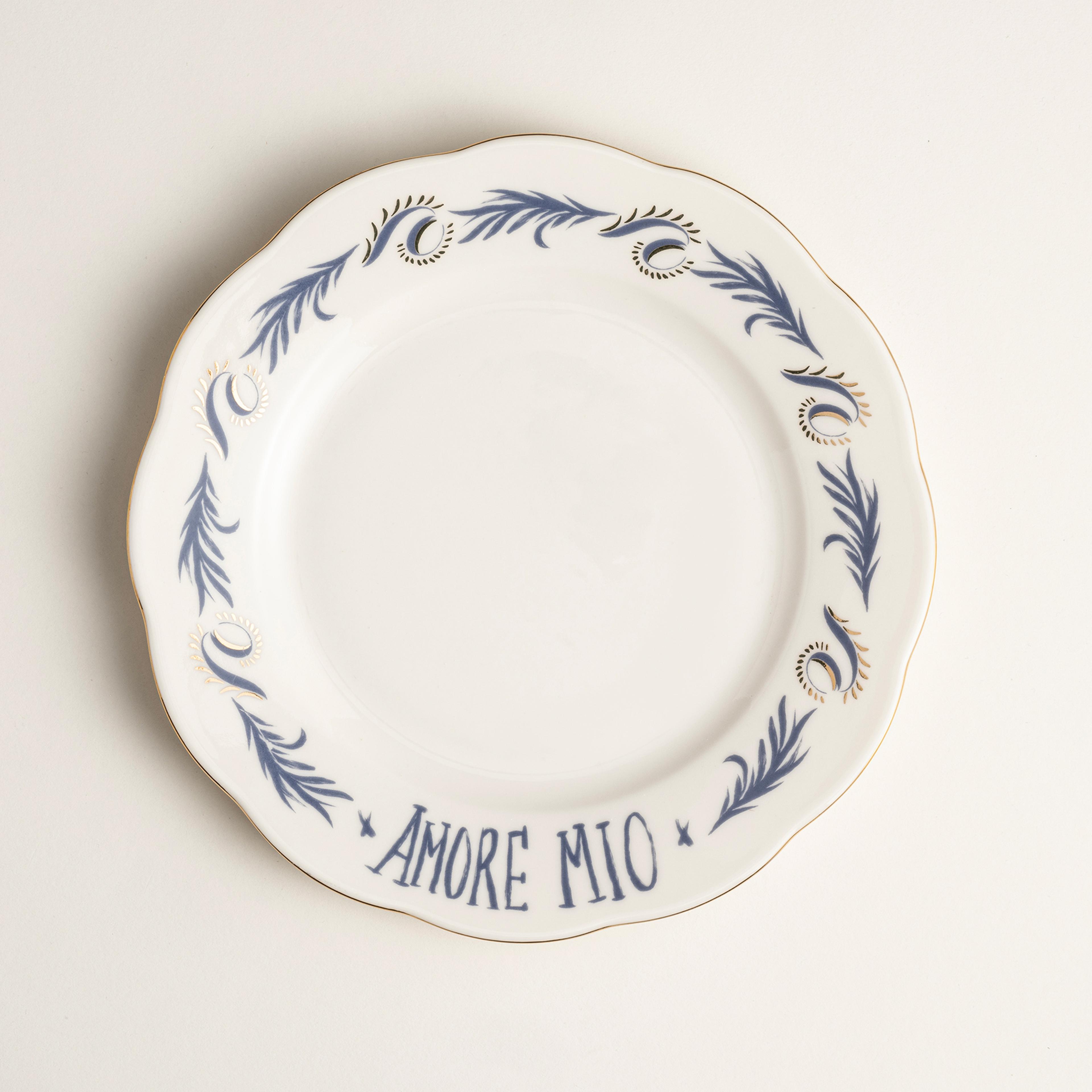 Emet Porselen Yemek Tabağı 27x27x3 Cm Lacivert