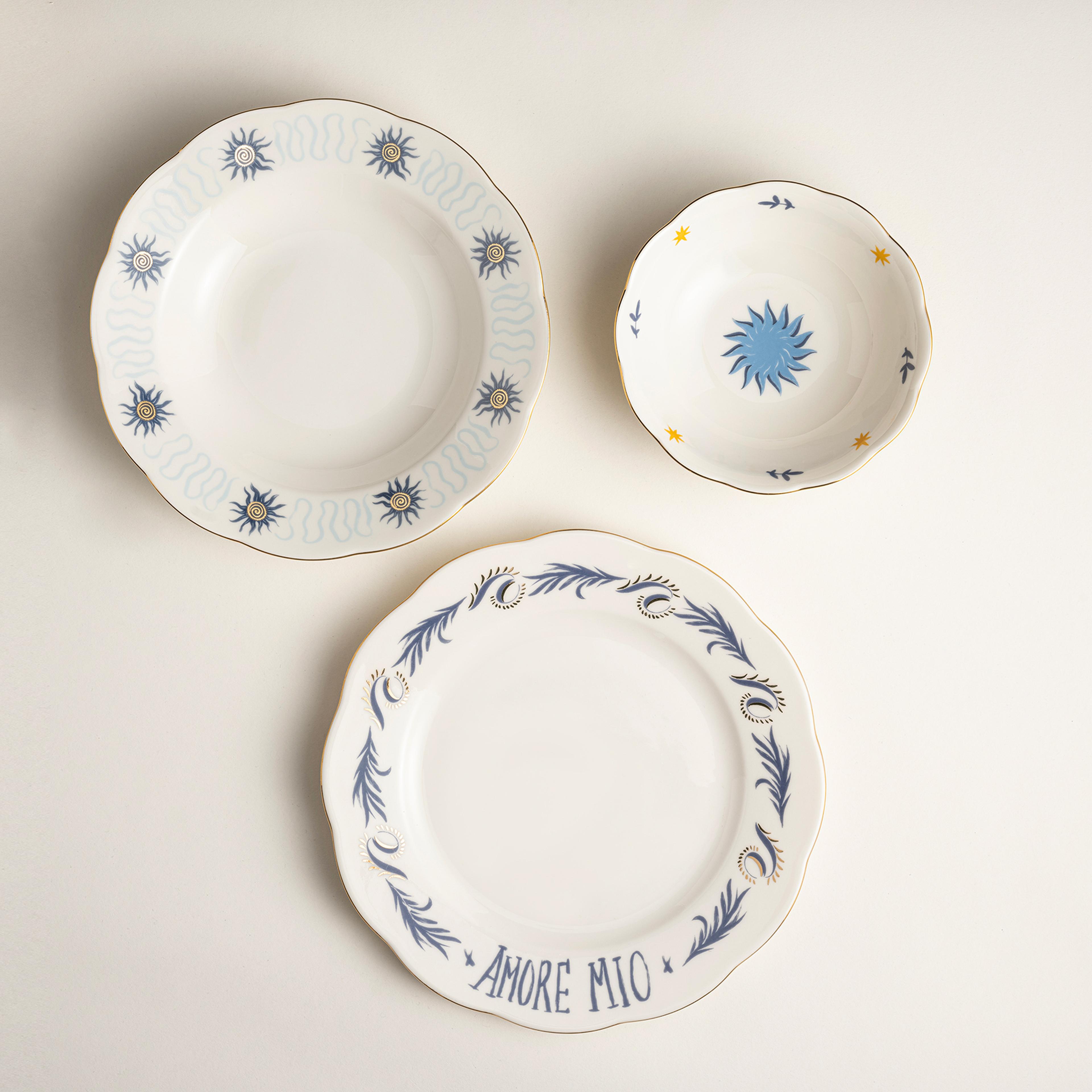 Emet Porselen Yemek Tabağı 27x27x3 Cm Lacivert