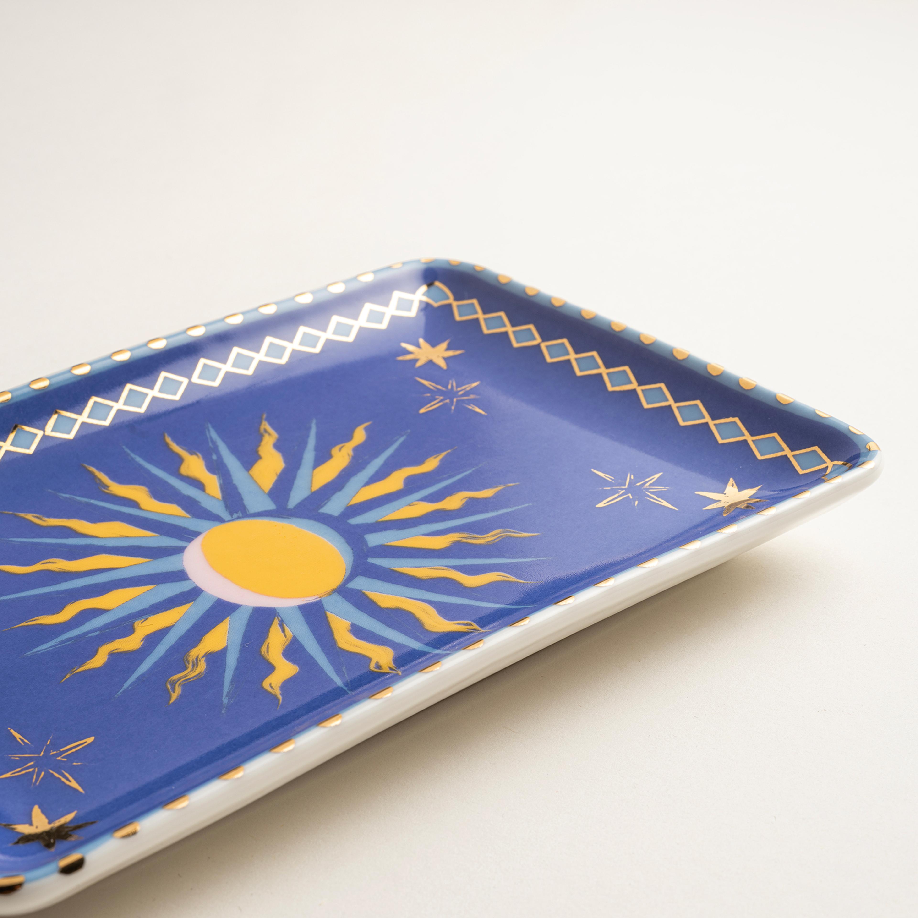 Gediz Porselen Tabak 18x13 Cm Lacivert