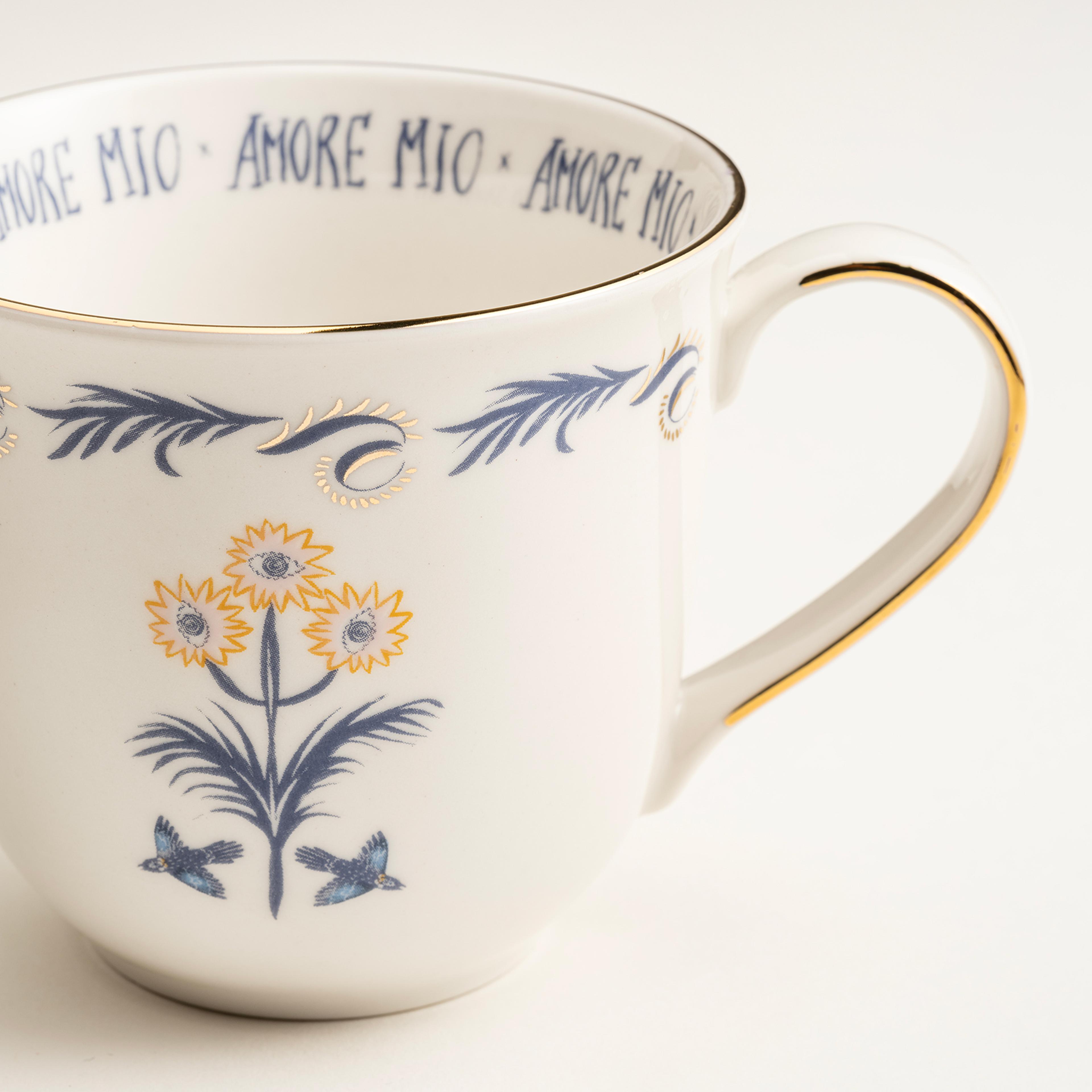 Emet Porselen Kupa 320 Ml Mavi