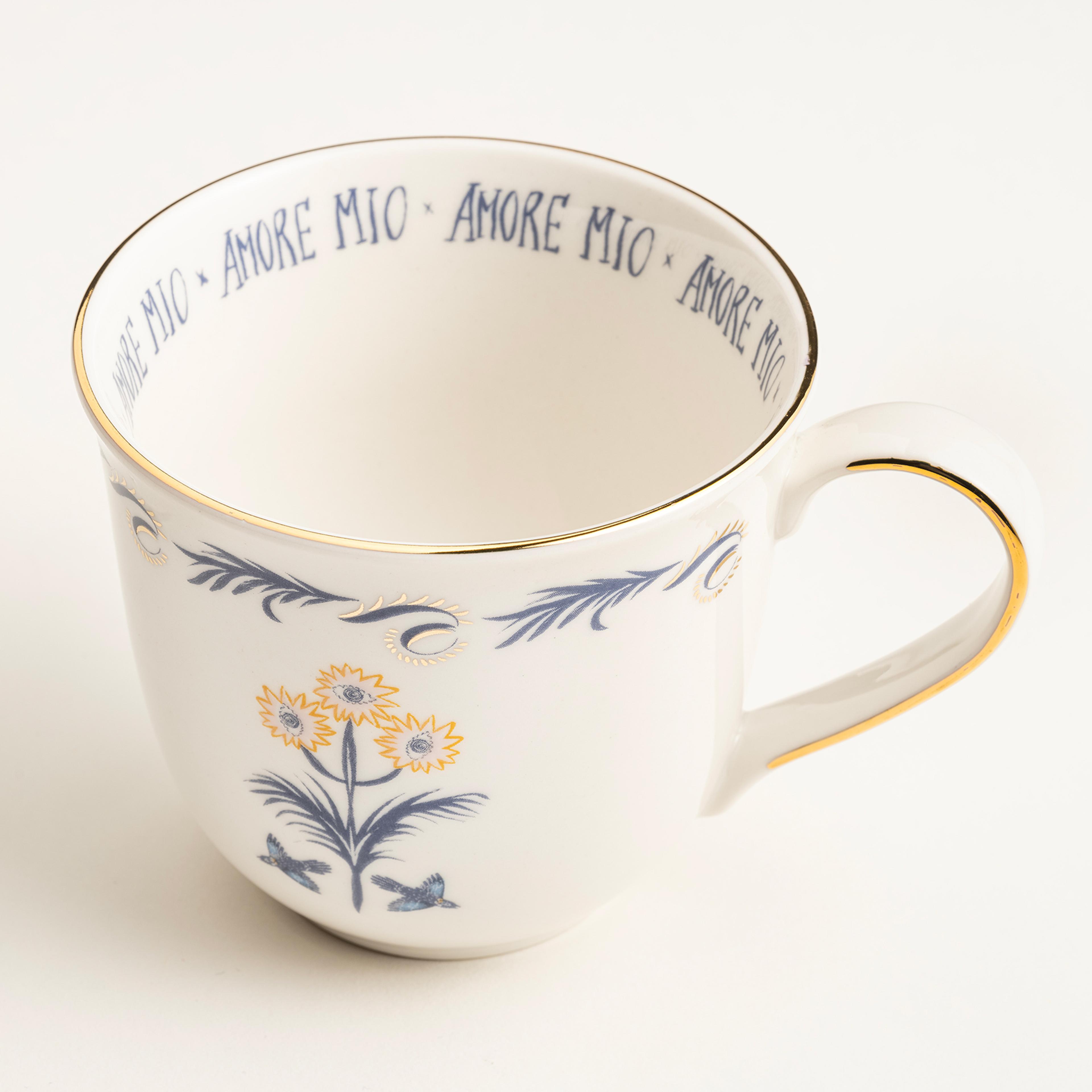 Emet Porselen Kupa 320 Ml Mavi