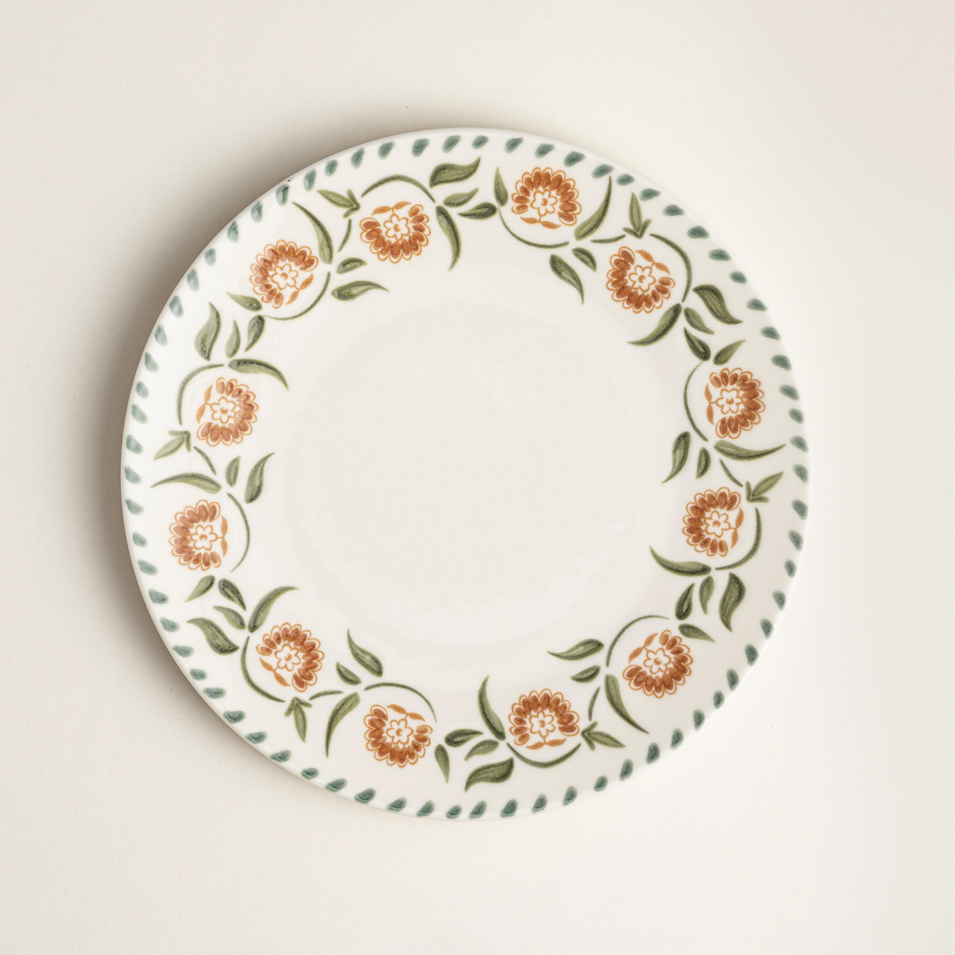 Emet Porselen Yemek Tabağı 25x25x2 Cm Yeşil