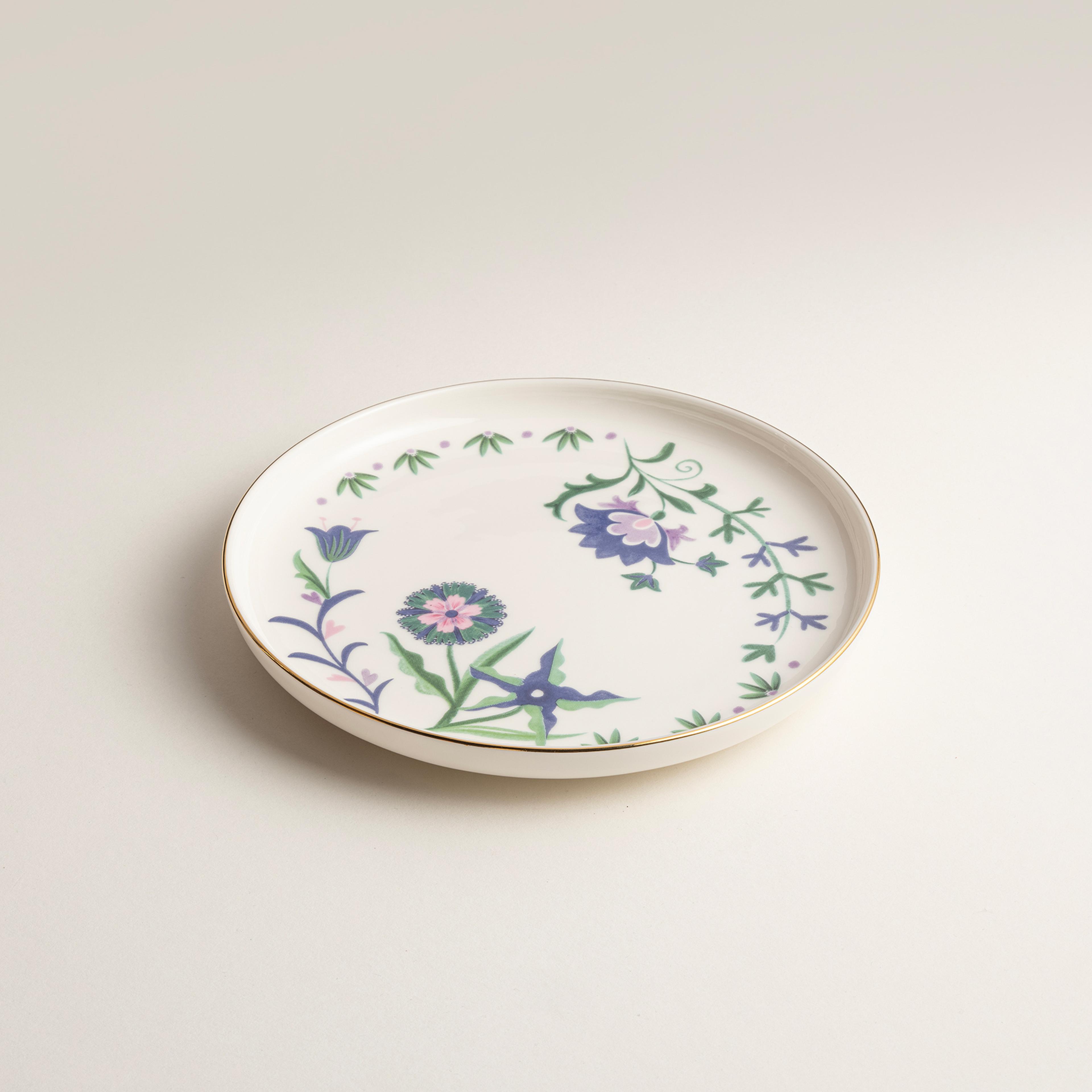 Gediz Porselen Pasta Tabağı 19 Cm Renkli