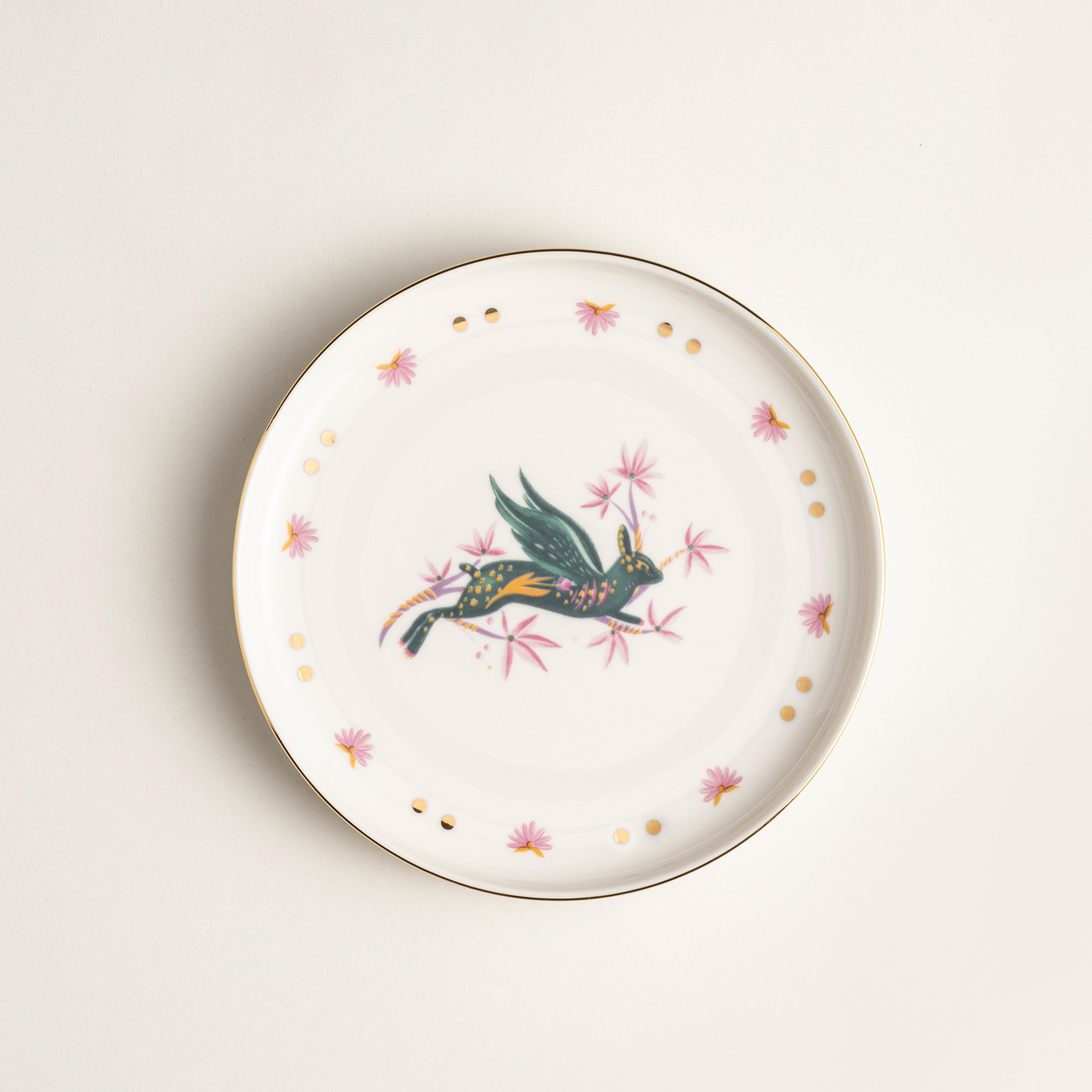 Gediz Porselen Pasta Tabağı 19 Cm Renkli