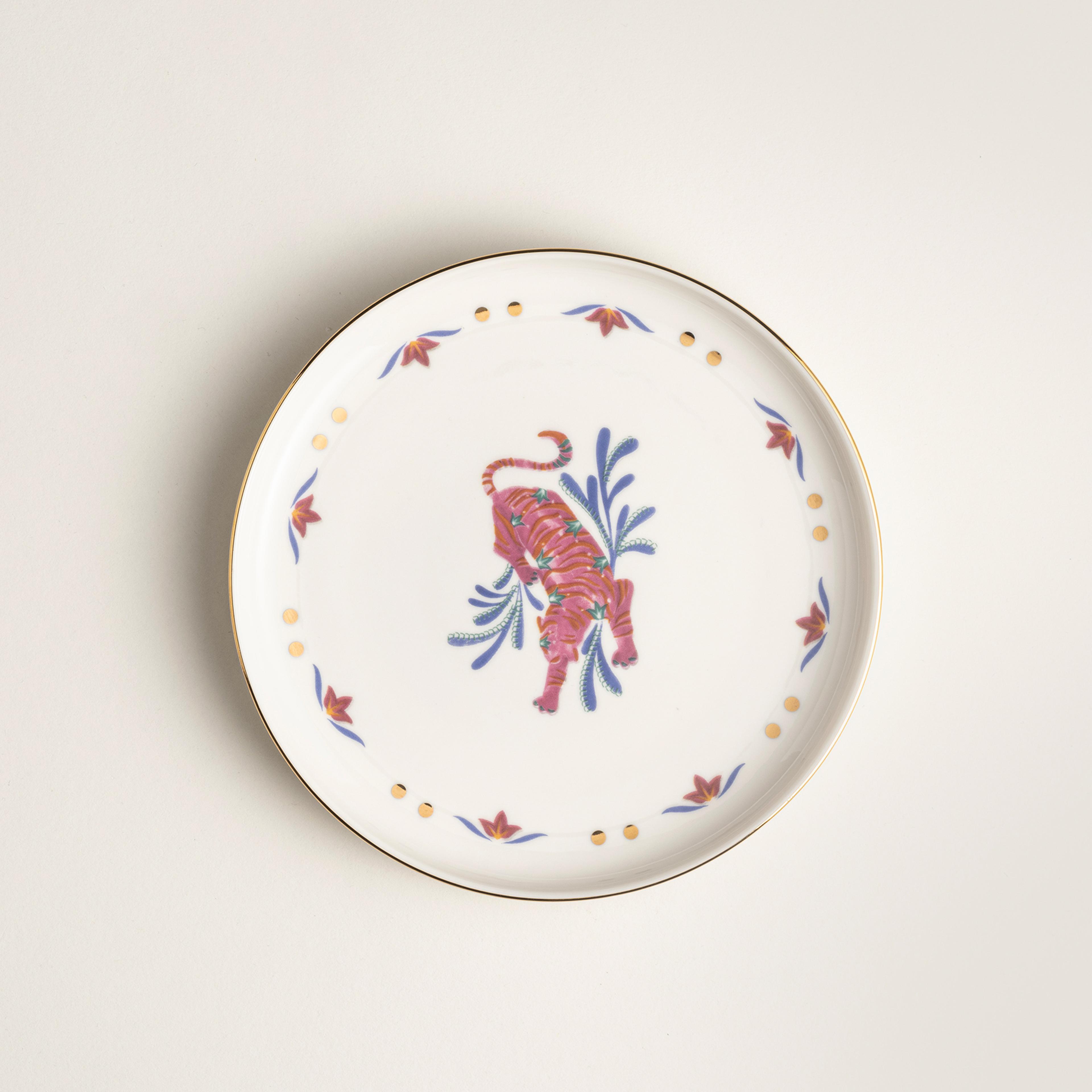 Gediz Porselen Pasta Tabağı 19 Cm Renkli