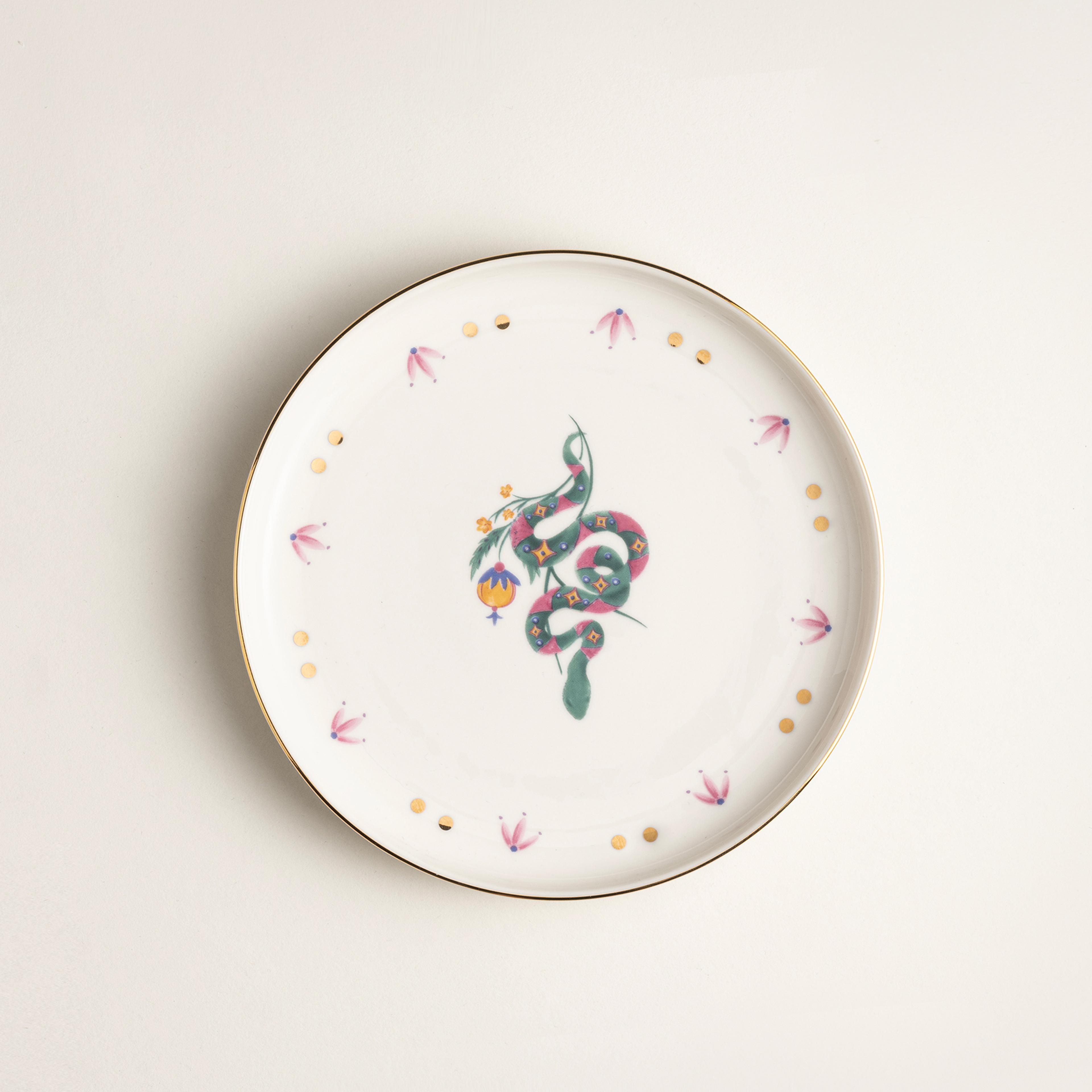 Gediz Porselen Pasta Tabağı 19 Cm Renkli