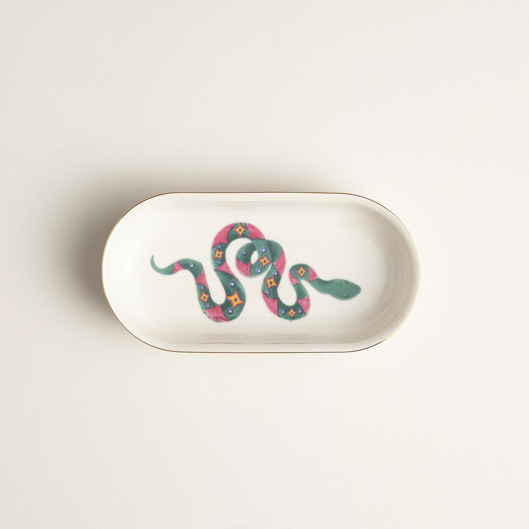 Gediz Porselen Oval Tabak 20 Cm Renkli