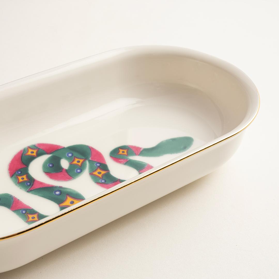 Gediz Porselen Oval Tabak 20 Cm Renkli