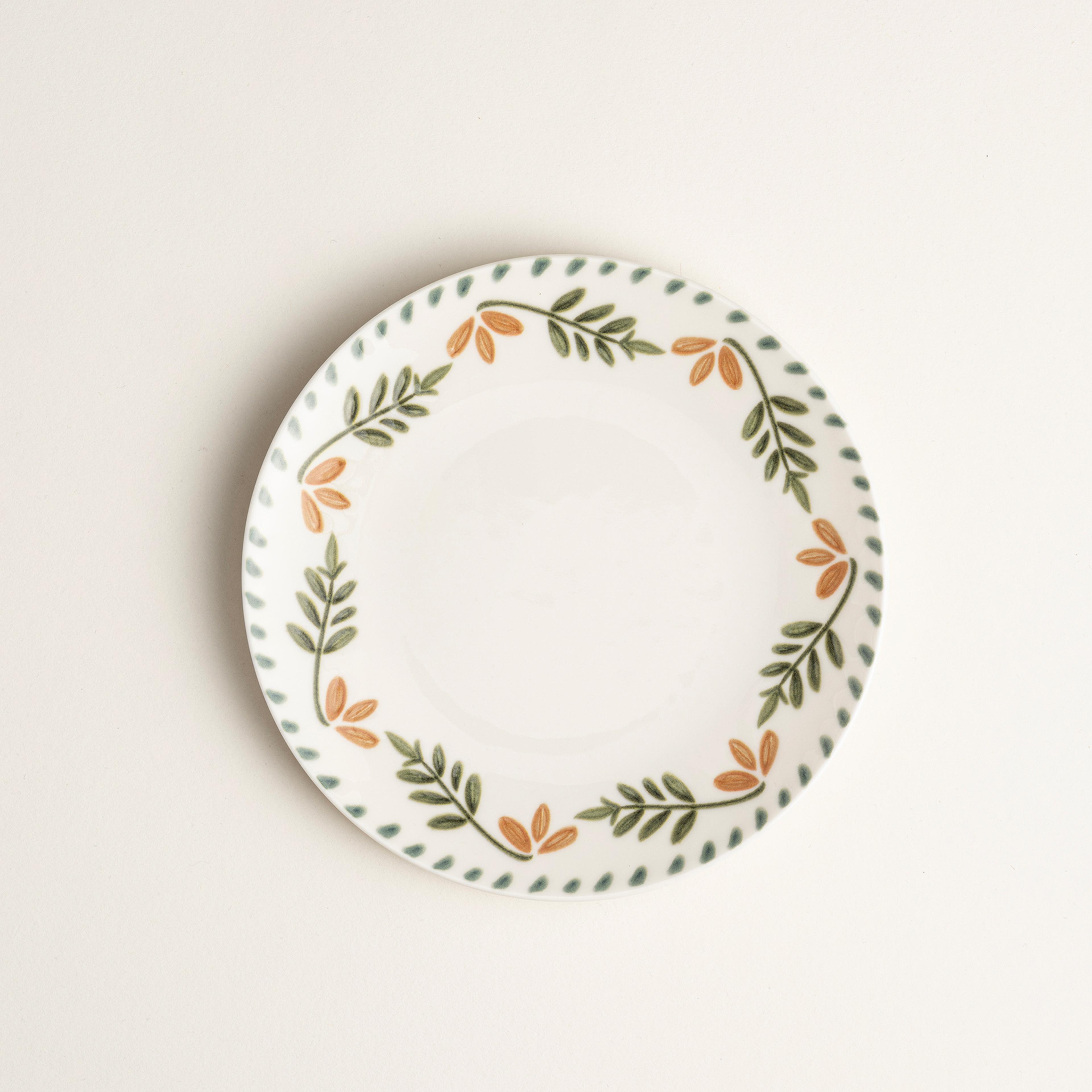 Emet Porselen Pasta Tabağı 19x19x1.8 Cm Yeşil