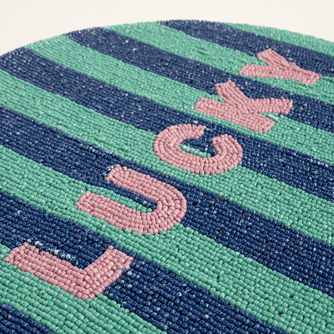 Khanpur Cam Boncuk Amerikan Servis 36 Cm Renkli