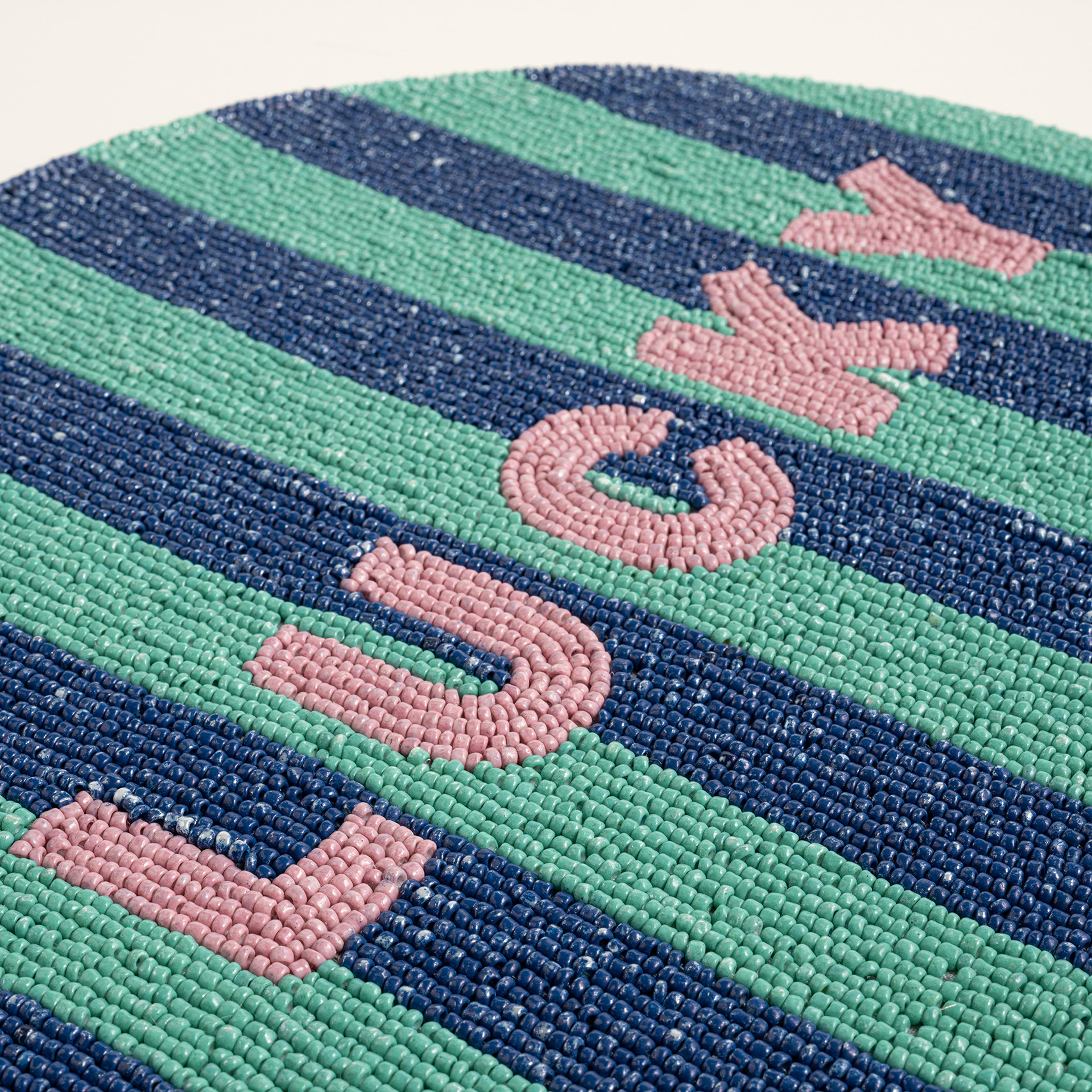 Khanpur Cam Boncuk Amerikan Servis 36 Cm Renkli