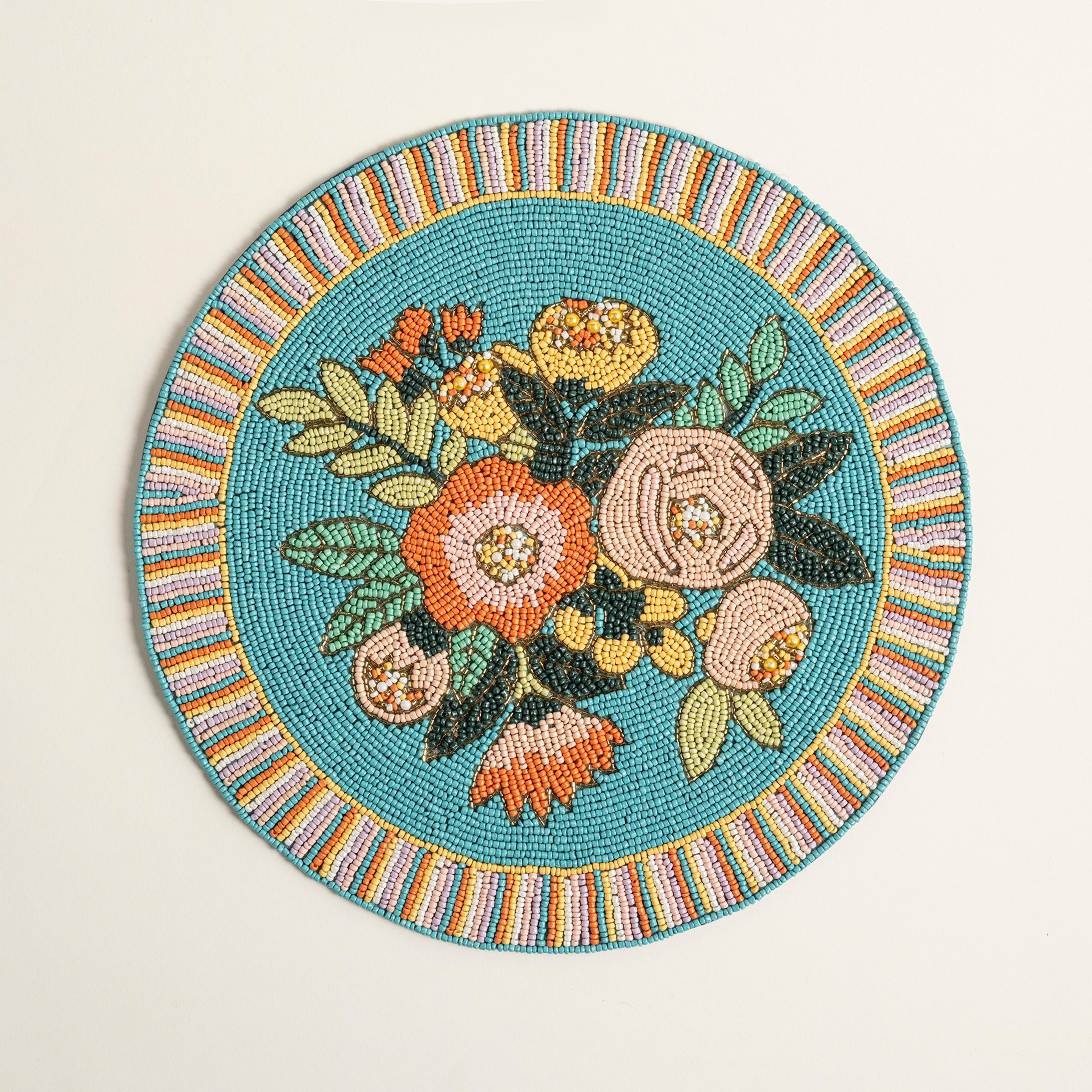 Khanpur Cam Boncuk Amerikan Servis 36 Cm Renkli