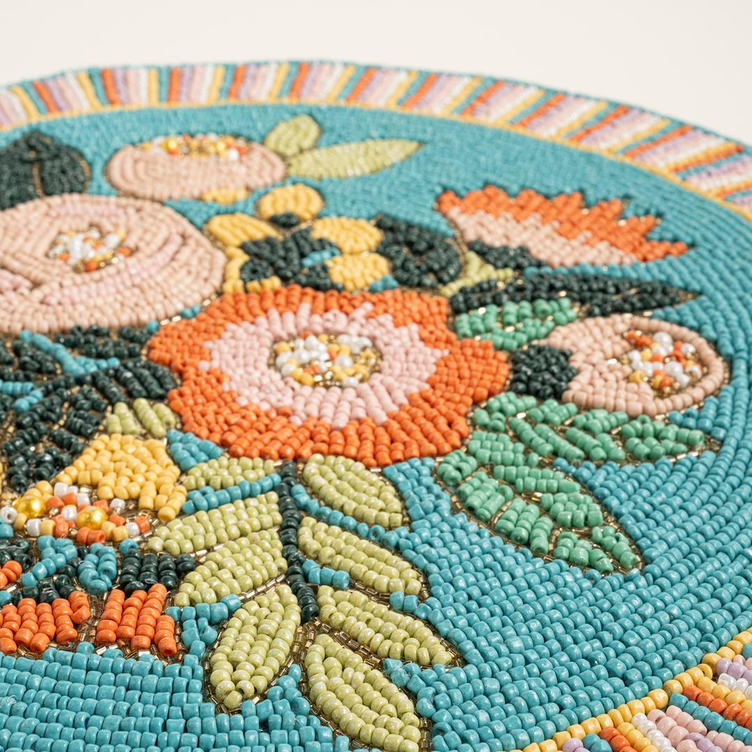 Khanpur Cam Boncuk Amerikan Servis 36 Cm Renkli