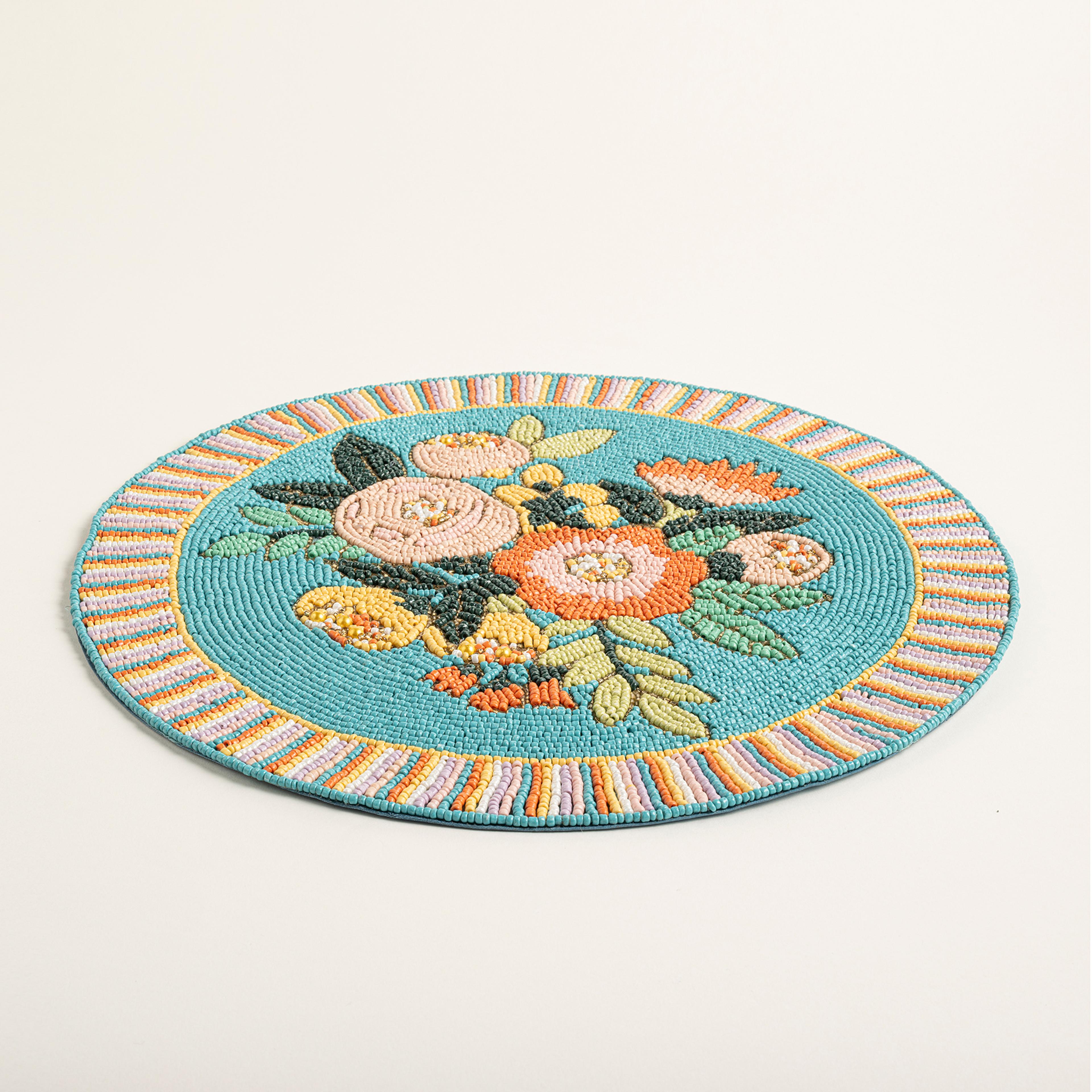 Khanpur Cam Boncuk Amerikan Servis 36 Cm Renkli