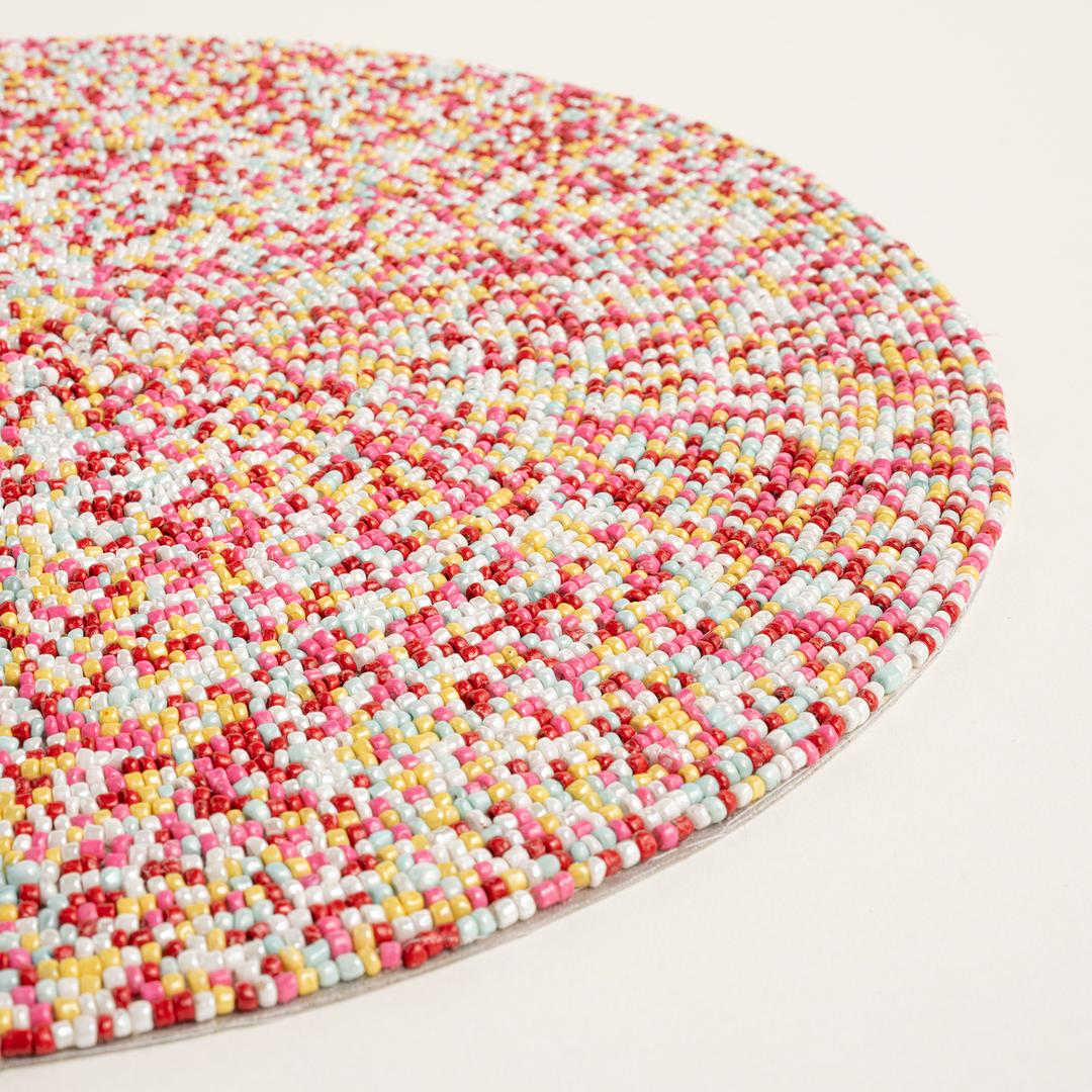 Khanpur Cam Boncuk Amerikan Servis 36 Cm Renkli