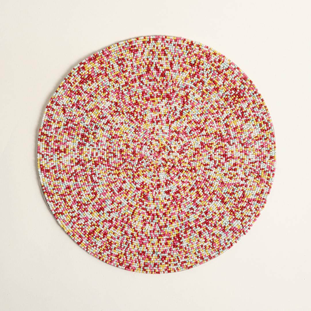 Khanpur Cam Boncuk Amerikan Servis 36 Cm Renkli