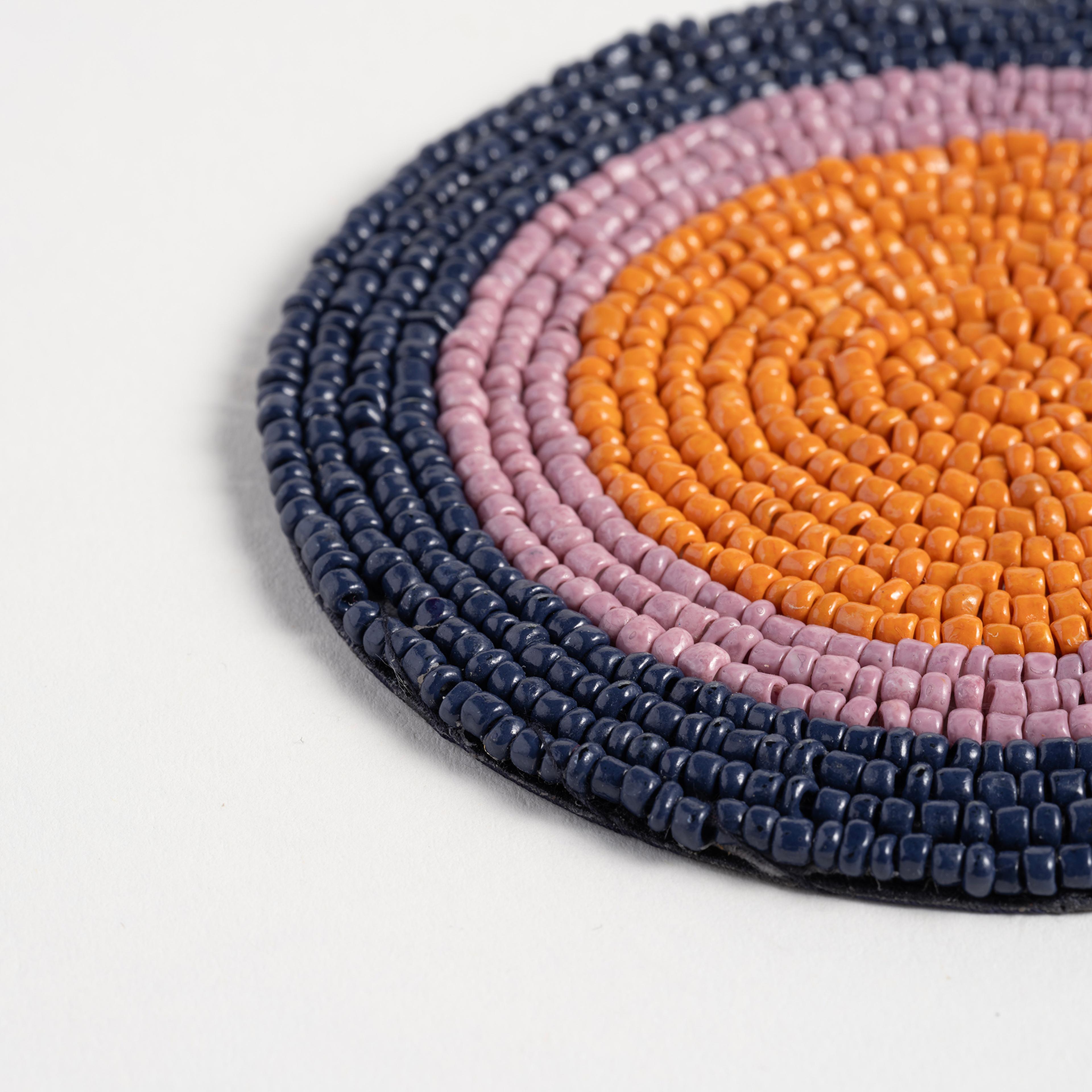 Khanpur Cam Boncuk Bardak Altlığı 10 Cm Renkli